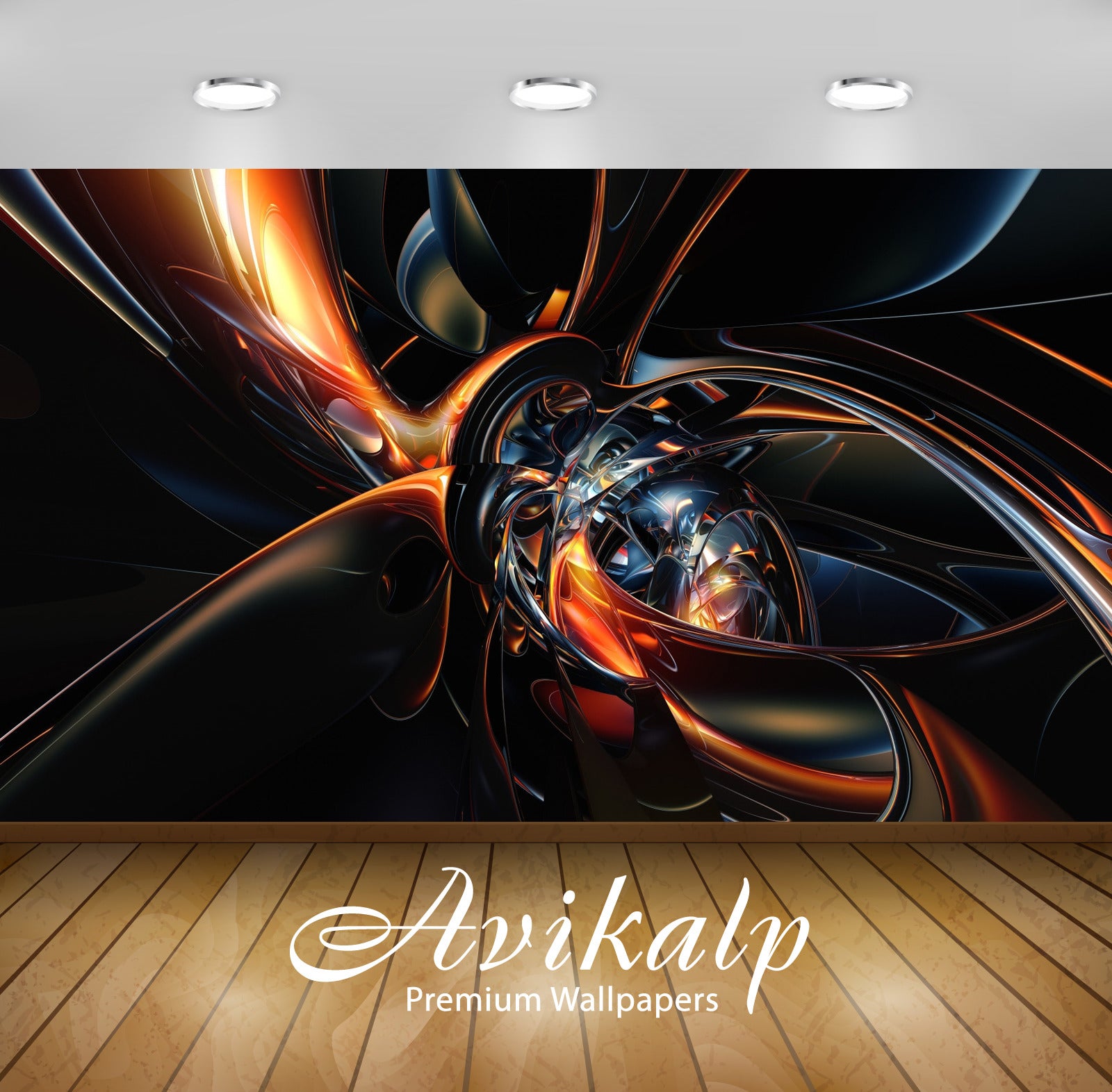 Avikalp Exclusive Awi4110 Burning Metallic Shapes Full HD Wallpapers for Living room, Hall, Kids Roo Avikalp Exclusive Awi4110 Burning Metallic Shapes Full HD Wallpapers for Living room, Hall, Kids Roo