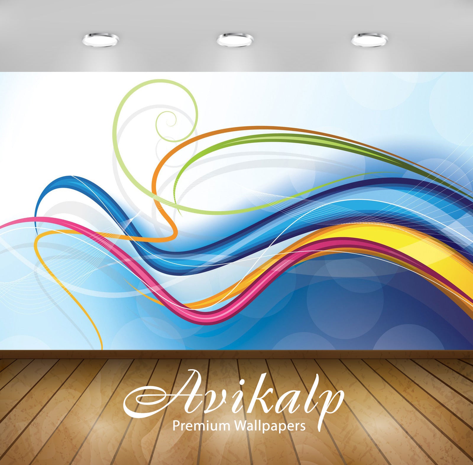 Avikalp Exclusive Awi4200 Colorful Swirls Full HD Wallpapers for Living room, Hall, Kids Room, Kitch Avikalp Exclusive Awi4200 Colorful Swirls Full HD Wallpapers for Living room, Hall, Kids Room, Kitch