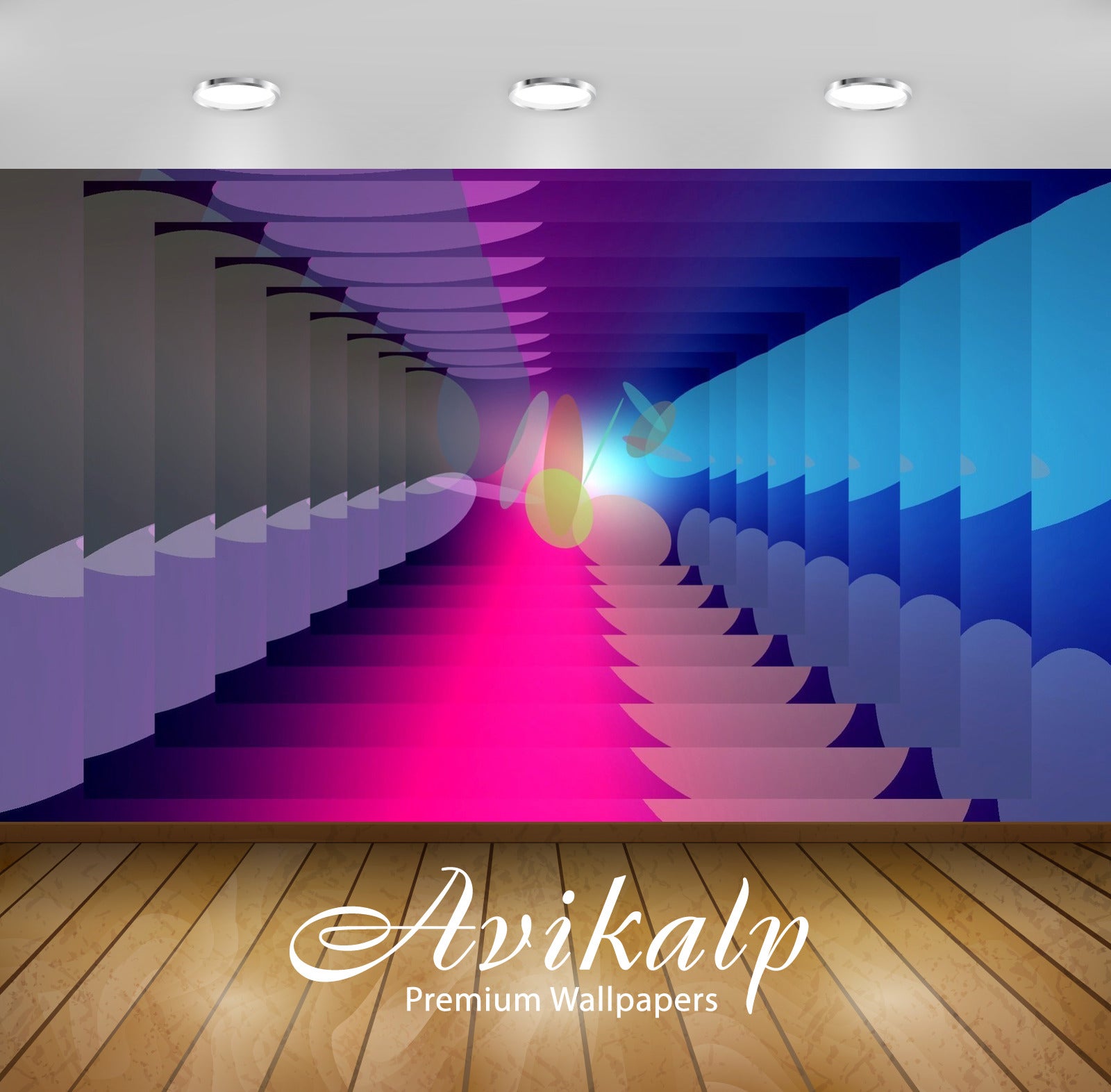 Avikalp Exclusive Awi4205 Colorful Tunnel Full HD Wallpapers for Living room, Hall, Kids Room, Kitch Avikalp Exclusive Awi4205 Colorful Tunnel Full HD Wallpapers for Living room, Hall, Kids Room, Kitch