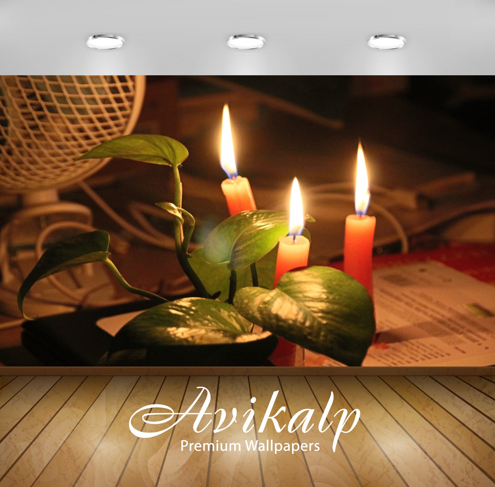 Avikalp Exclusive Premium candlelight HD Wallpapers for Living room, Hall, Kids Room, Kitchen, TV Ba Avikalp Exclusive Premium candlelight HD Wallpapers for Living room, Hall, Kids Room, Kitchen, TV Ba