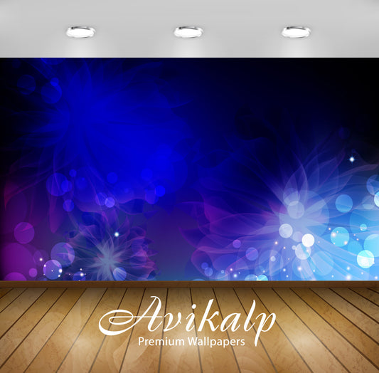 Avikalp Exclusive Awi4329 Flowers And Circles Full HD Wallpapers for Living room, Hall, Kids Room, K