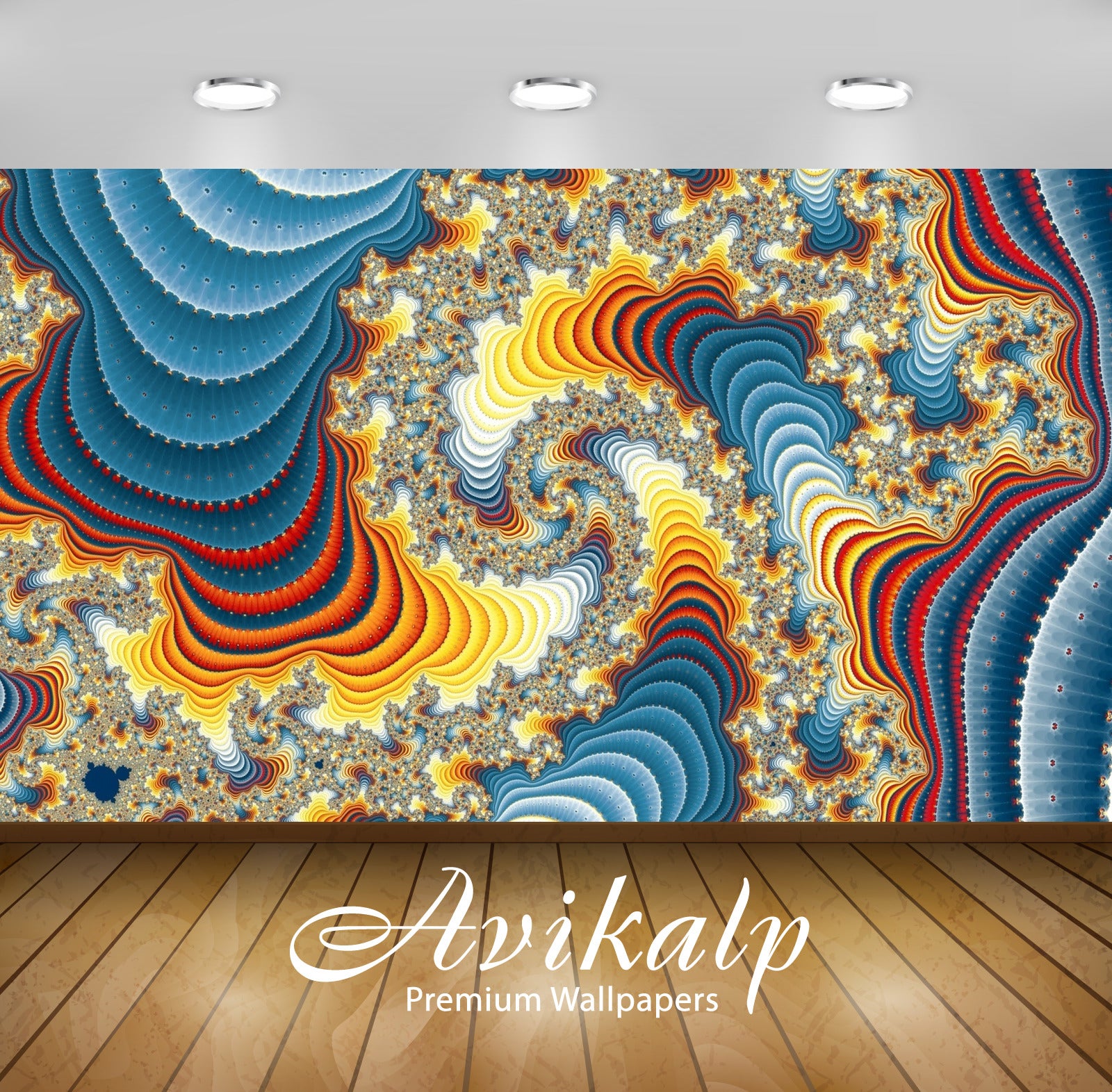 Avikalp Exclusive Awi4358 Fractal Colorful Pillars Full HD Wallpapers for Living room, Hall, Kids Ro Avikalp Exclusive Awi4358 Fractal Colorful Pillars Full HD Wallpapers for Living room, Hall, Kids Ro