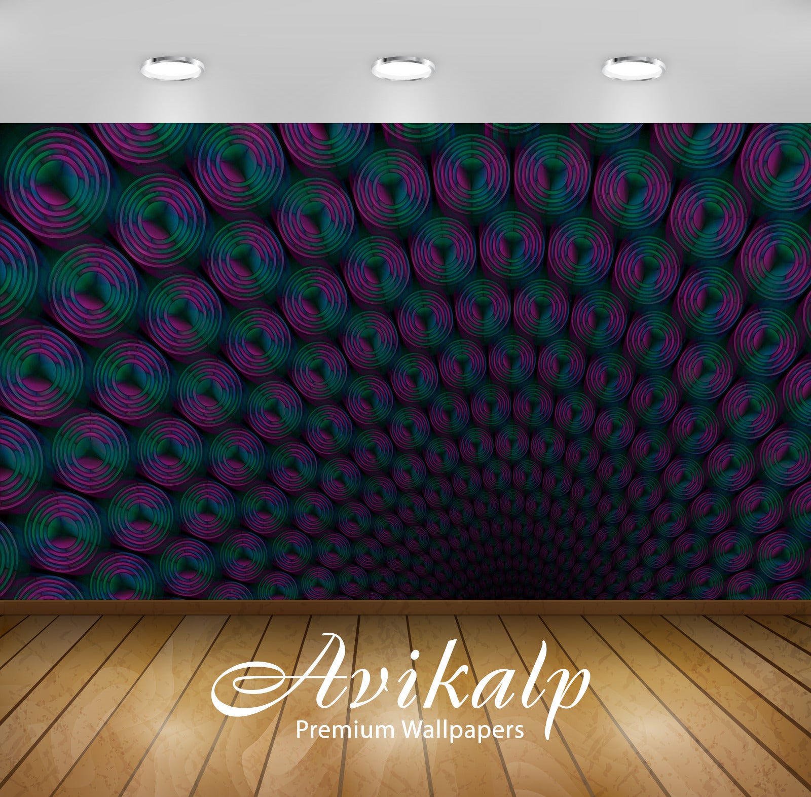 Avikalp Exclusive Awi4531 Neon Rings Forming A Tunnel Full HD Wallpapers for Living room, Hall, Kids Avikalp Exclusive Awi4531 Neon Rings Forming A Tunnel Full HD Wallpapers for Living room, Hall, Kids