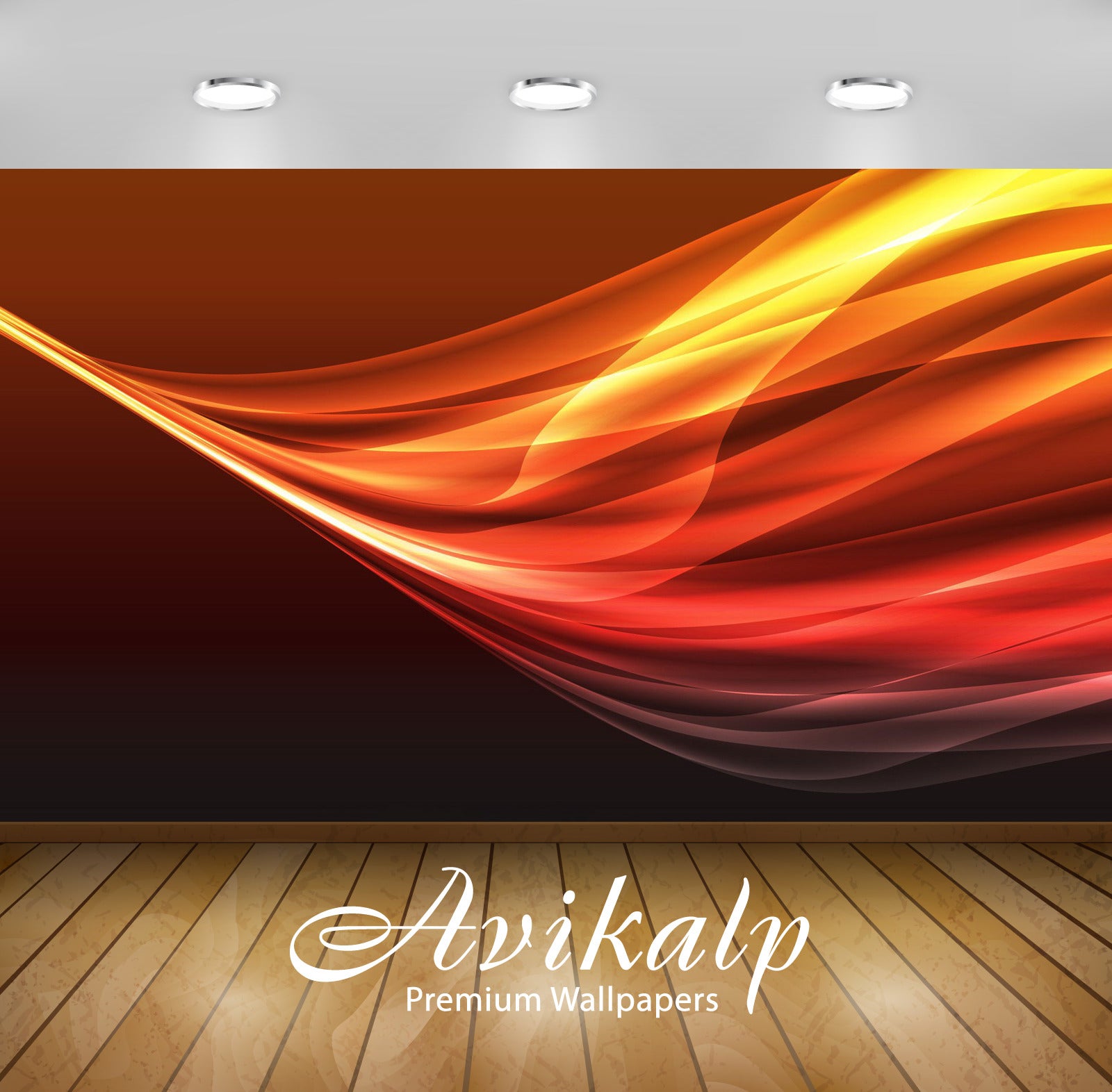Avikalp Exclusive Awi4536 Orange Gradient Curves Full HD Wallpapers for Living room, Hall, Kids Room Avikalp Exclusive Awi4536 Orange Gradient Curves Full HD Wallpapers for Living room, Hall, Kids Room
