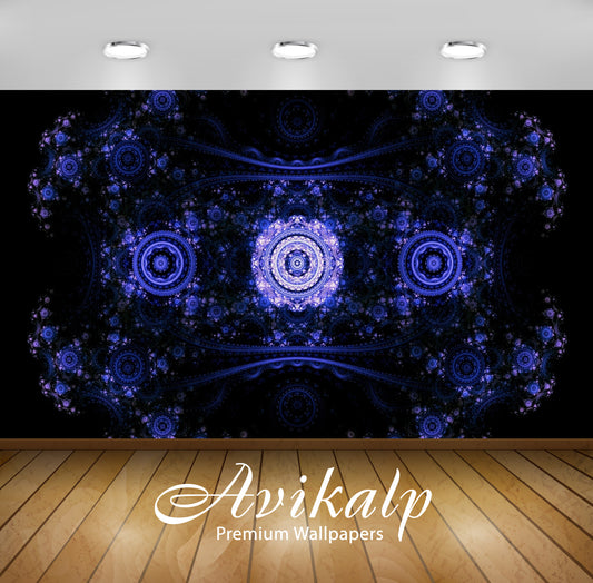 Avikalp Exclusive Awi4578 Purple Fractal Full HD Wallpapers for Living room, Hall, Kids Room, Kitche