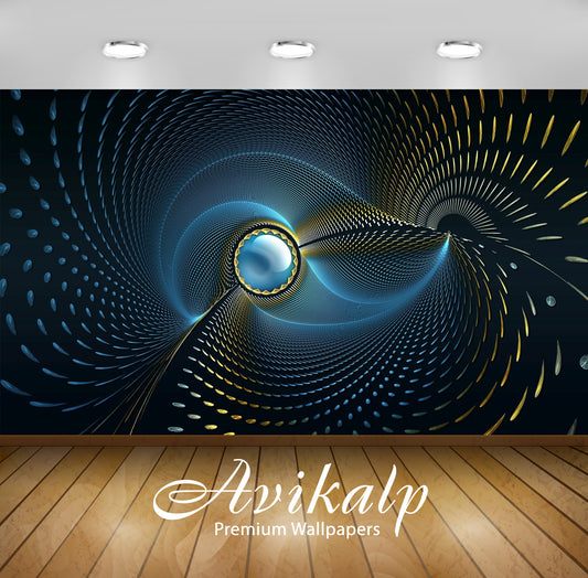 Avikalp Exclusive Awi4583 Rain Drops Inside A Vortex Full HD Wallpapers for Living room, Hall, Kids