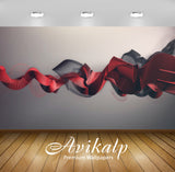 Avikalp Exclusive Awi4597 Red And Gray Wavy Stripes Full HD Wallpapers for Living room, Hall, Kids R Avikalp Exclusive Awi4597 Red And Gray Wavy Stripes Full HD Wallpapers for Living room, Hall, Kids R