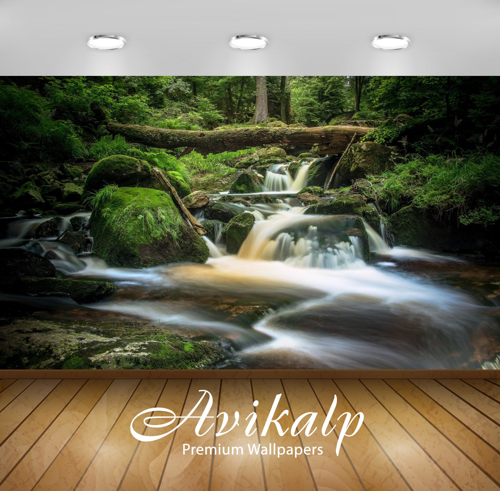 Avikalp Exclusive Awi4745 Bach Waterfall Nature Mountain Full HD Wallpapers for Living room, Hall, K Avikalp Exclusive Awi4745 Bach Waterfall Nature Mountain Full HD Wallpapers for Living room, Hall, K