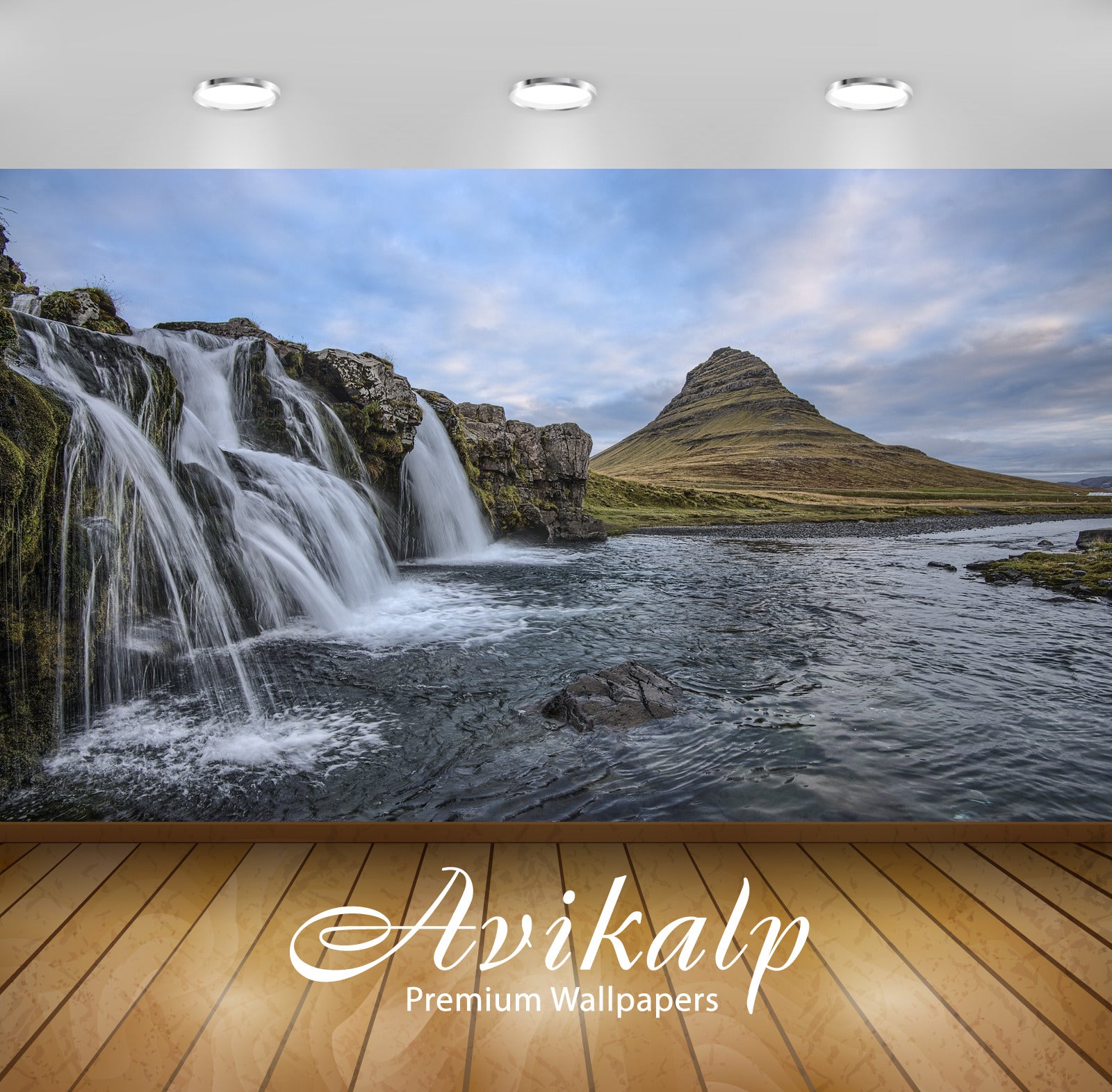 Avikalp Exclusive Awi4755 Cascade Waterfall Nature Mountain Full HD Wallpapers for Living room, Hall Avikalp Exclusive Awi4755 Cascade Waterfall Nature Mountain Full HD Wallpapers for Living room, Hall