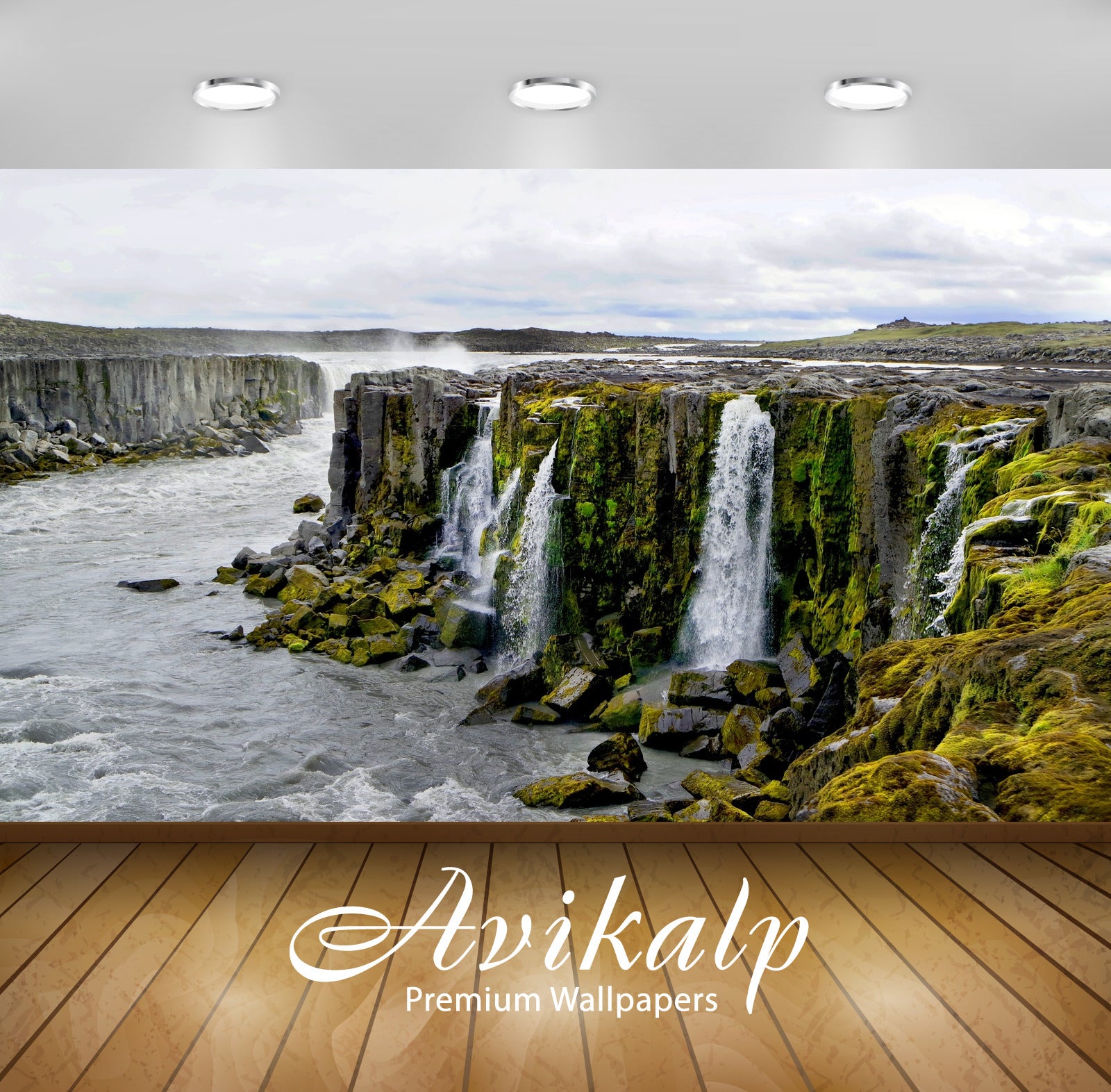 Avikalp Exclusive Awi4757 Cascade Waterfall Nature Mountain Full HD Wallpapers for Living room, Hall Avikalp Exclusive Awi4757 Cascade Waterfall Nature Mountain Full HD Wallpapers for Living room, Hall