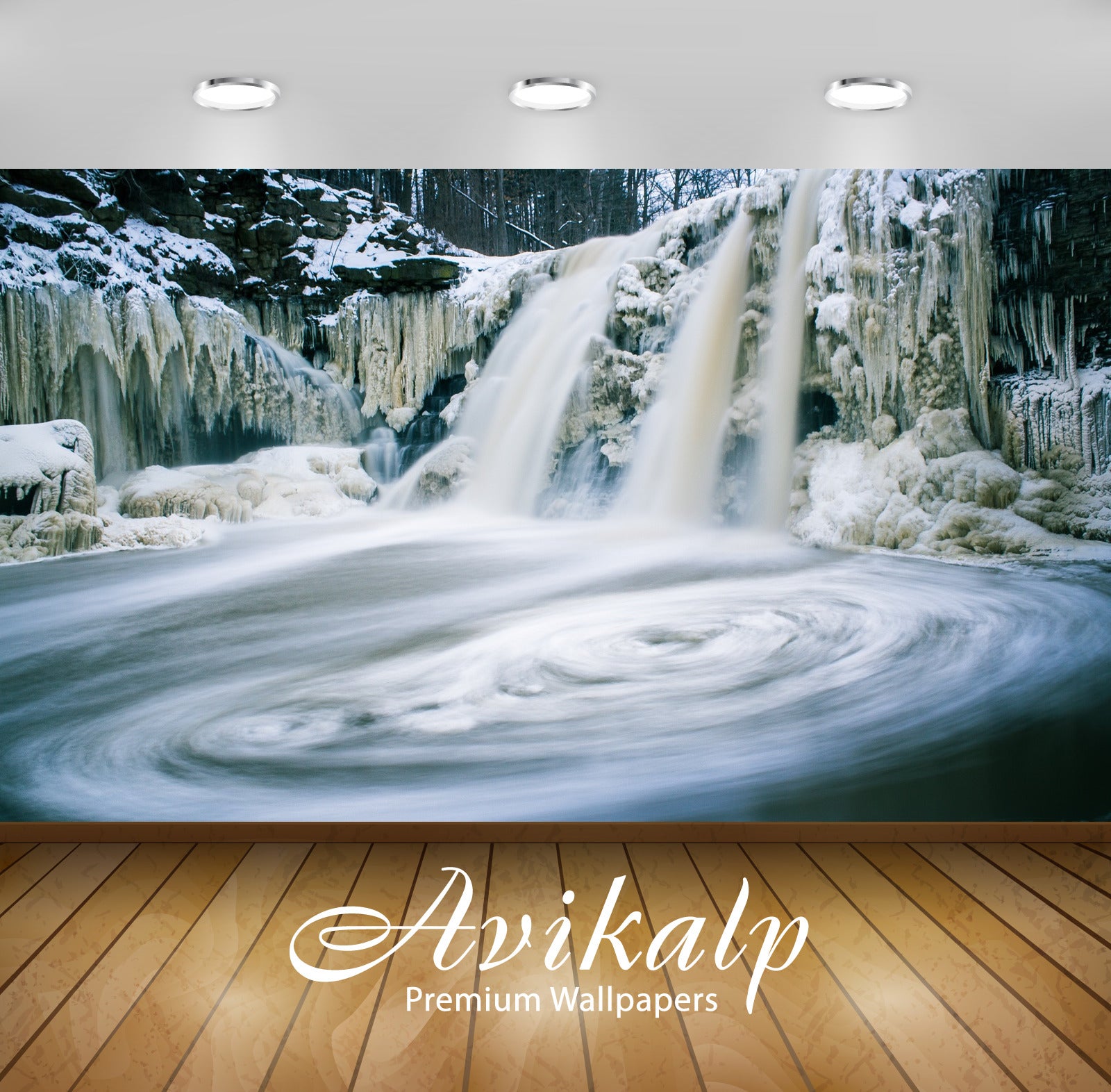 Avikalp Exclusive Awi4760 Cold Waterfall Nature Mountain Full HD Wallpapers for Living room, Hall, K Avikalp Exclusive Awi4760 Cold Waterfall Nature Mountain Full HD Wallpapers for Living room, Hall, K