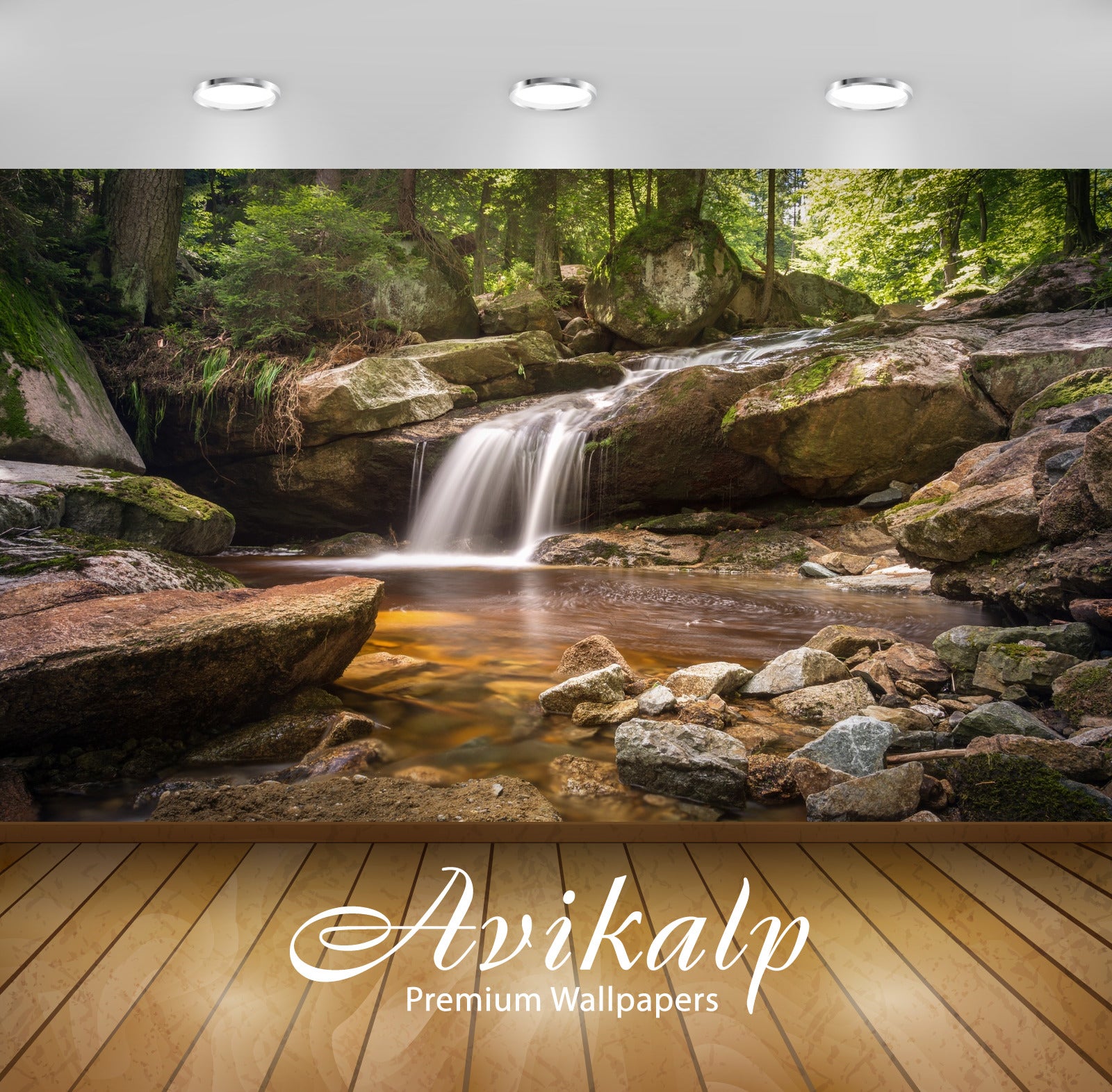 Avikalp Exclusive Awi4841 River Waterfall Nature Mountain Full HD Wallpapers for Living room, Hall, Avikalp Exclusive Awi4841 River Waterfall Nature Mountain Full HD Wallpapers for Living room, Hall,