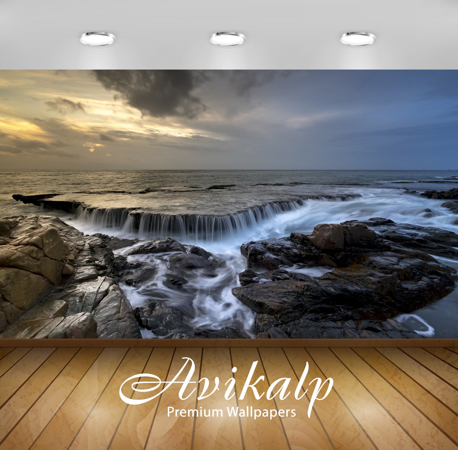 Avikalp Exclusive Awi4853 The Sea Waterfall Nature Mountain Full HD Wallpapers for Living room, Hall Avikalp Exclusive Awi4853 The Sea Waterfall Nature Mountain Full HD Wallpapers for Living room, Hall