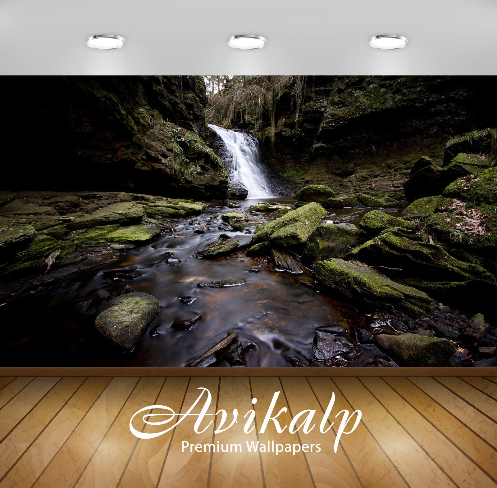 Avikalp Exclusive Awi4882 Waterfall Nature Mountain Full HD Wallpapers for Living room, Hall, Kids R Avikalp Exclusive Awi4882 Waterfall Nature Mountain Full HD Wallpapers for Living room, Hall, Kids R