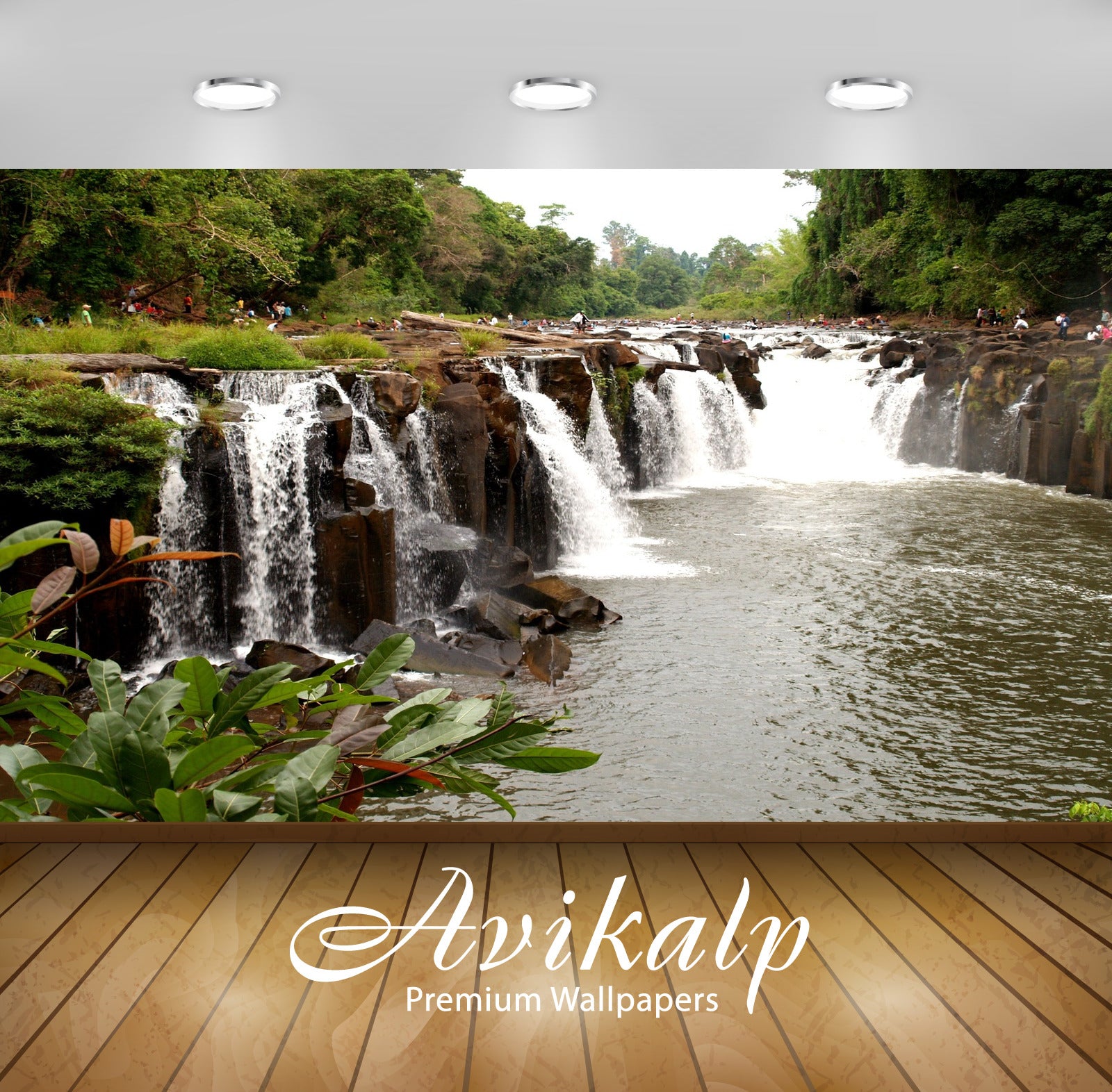 Avikalp Exclusive Awi4888 Waterfall Nature Mountain Full HD Wallpapers for Living room, Hall, Kids R Avikalp Exclusive Awi4888 Waterfall Nature Mountain Full HD Wallpapers for Living room, Hall, Kids R