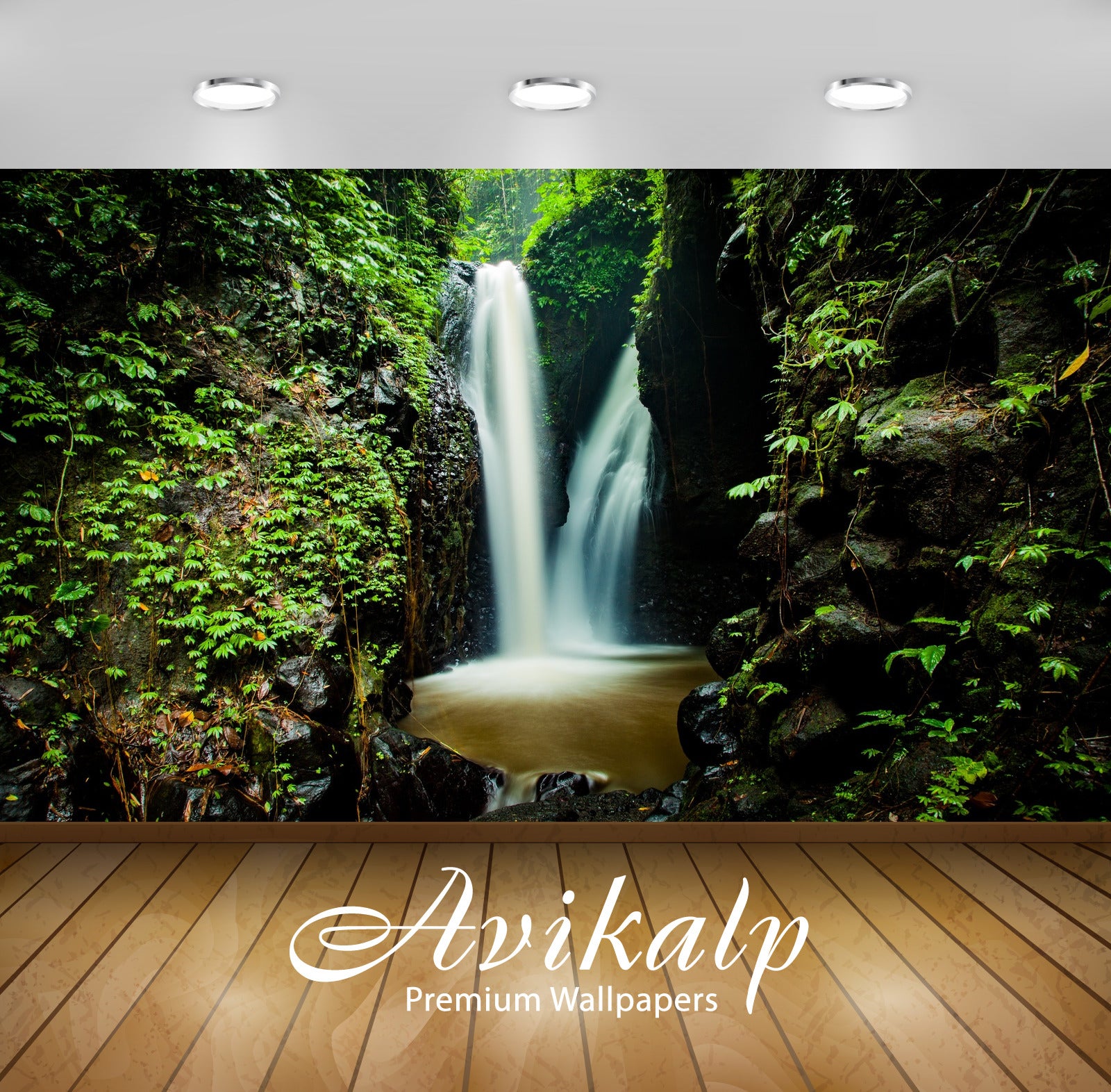 Avikalp Exclusive Awi4889 Waterfall Nature Mountain Full HD Wallpapers for Living room, Hall, Kids R Avikalp Exclusive Awi4889 Waterfall Nature Mountain Full HD Wallpapers for Living room, Hall, Kids R