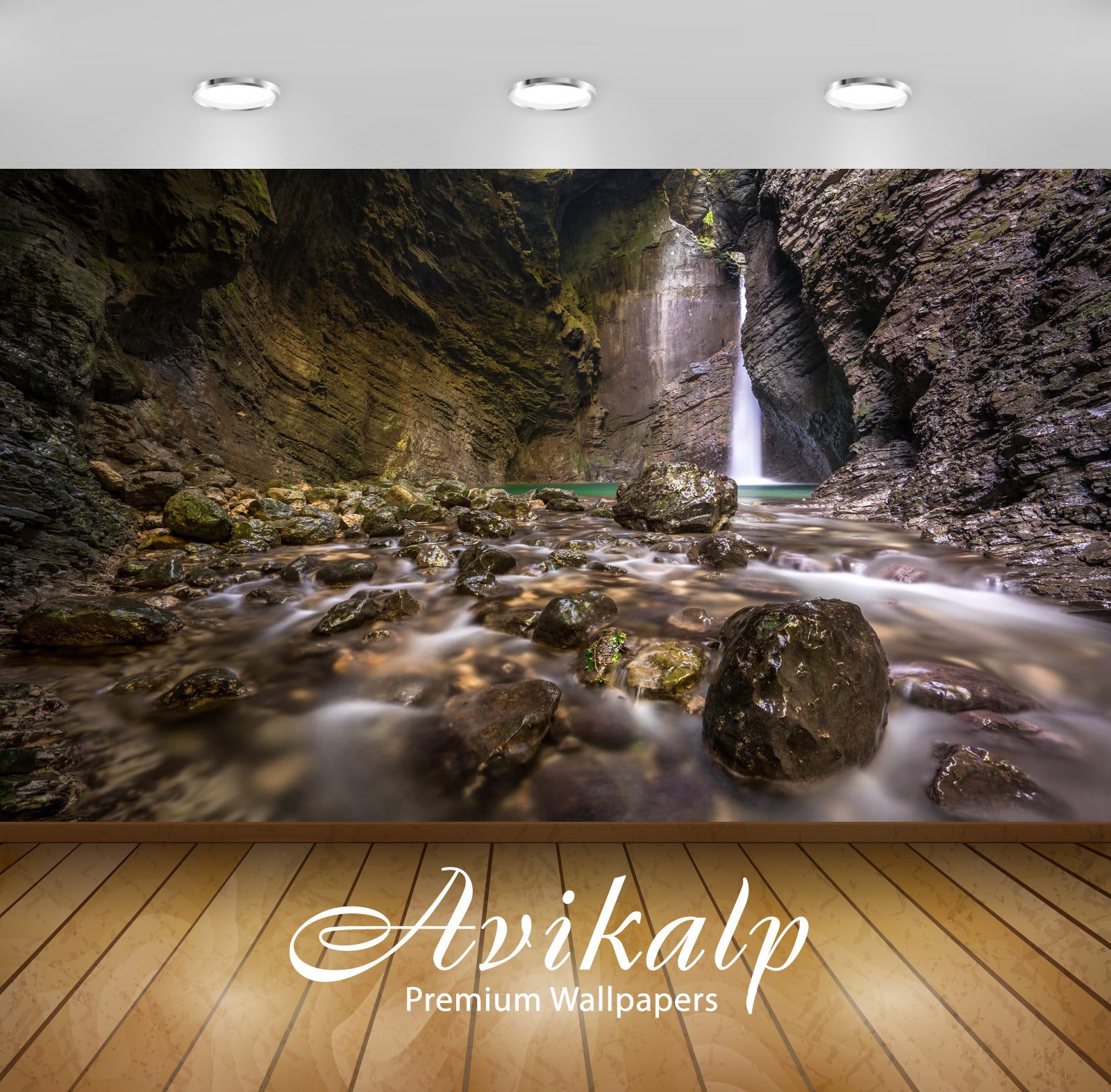 Avikalp Exclusive Awi4891 Waterfall Nature Mountain Full HD Wallpapers for Living room, Hall, Kids R Avikalp Exclusive Awi4891 Waterfall Nature Mountain Full HD Wallpapers for Living room, Hall, Kids R