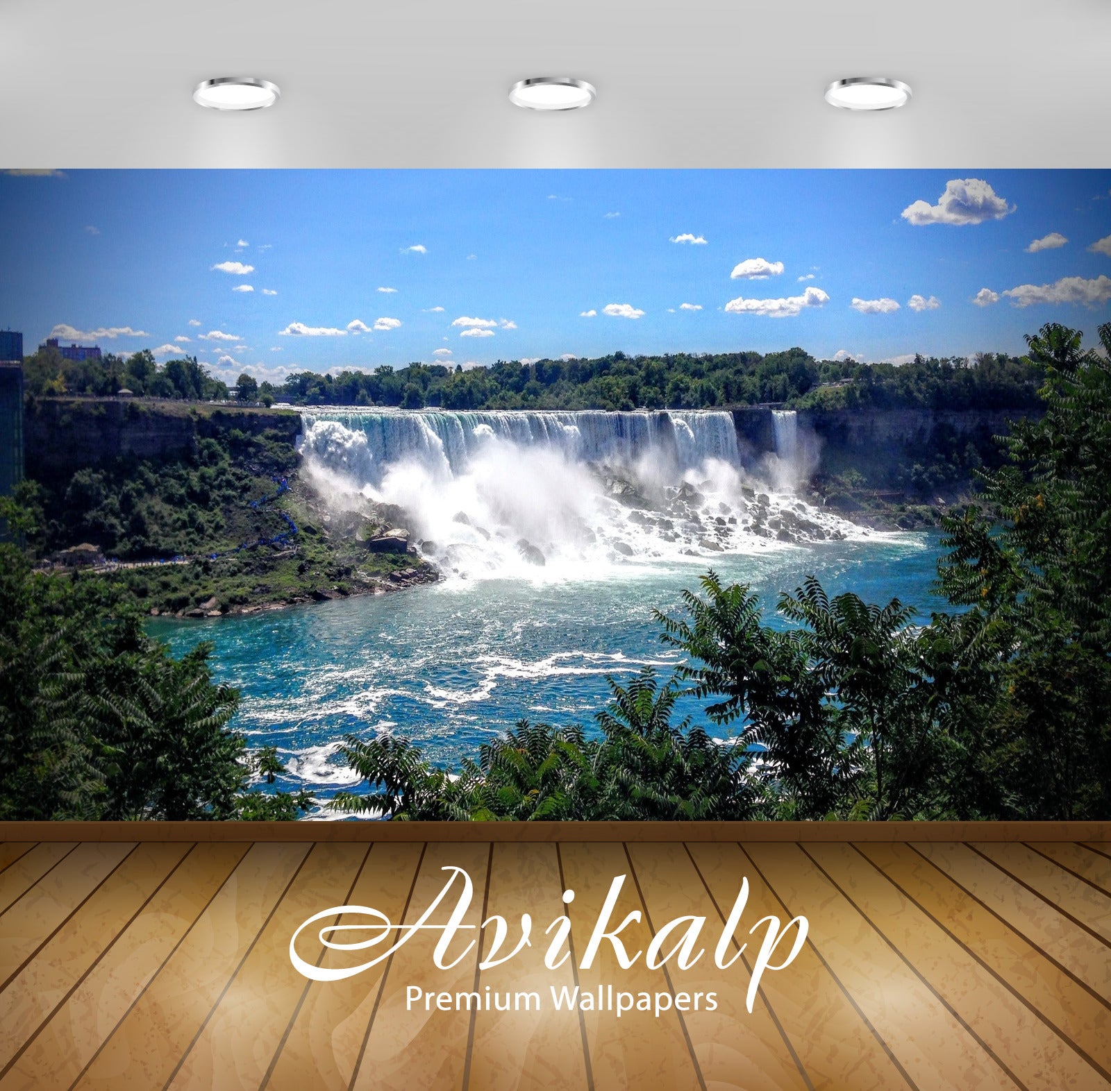 Avikalp Exclusive Awi4912 Waterfall Nature Mountain Full HD Wallpapers for Living room, Hall, Kids R Avikalp Exclusive Awi4912 Waterfall Nature Mountain Full HD Wallpapers for Living room, Hall, Kids R