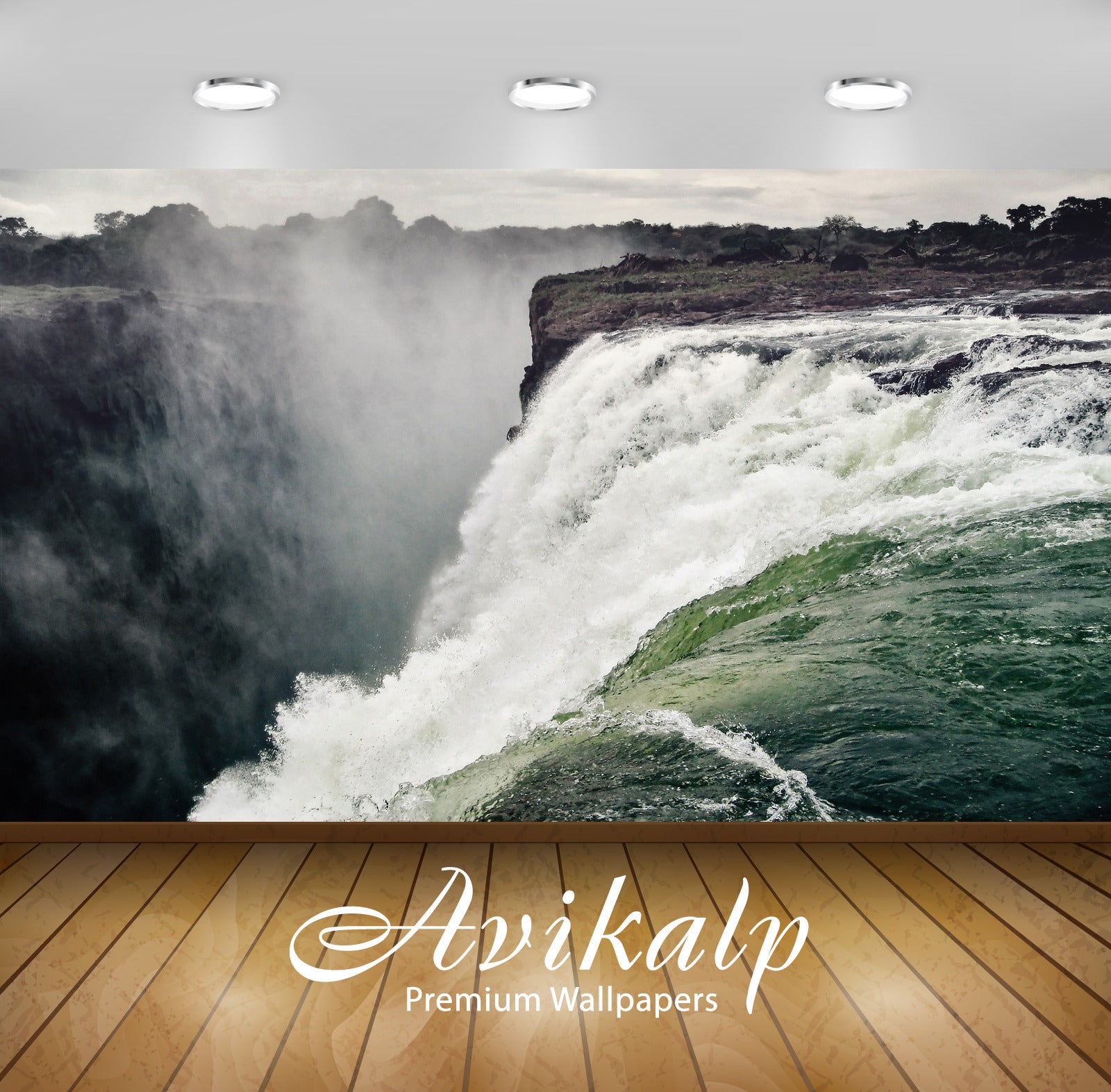 Avikalp Exclusive Awi4914 Waterfall Nature Mountain Full HD Wallpapers for Living room, Hall, Kids R Avikalp Exclusive Awi4914 Waterfall Nature Mountain Full HD Wallpapers for Living room, Hall, Kids R