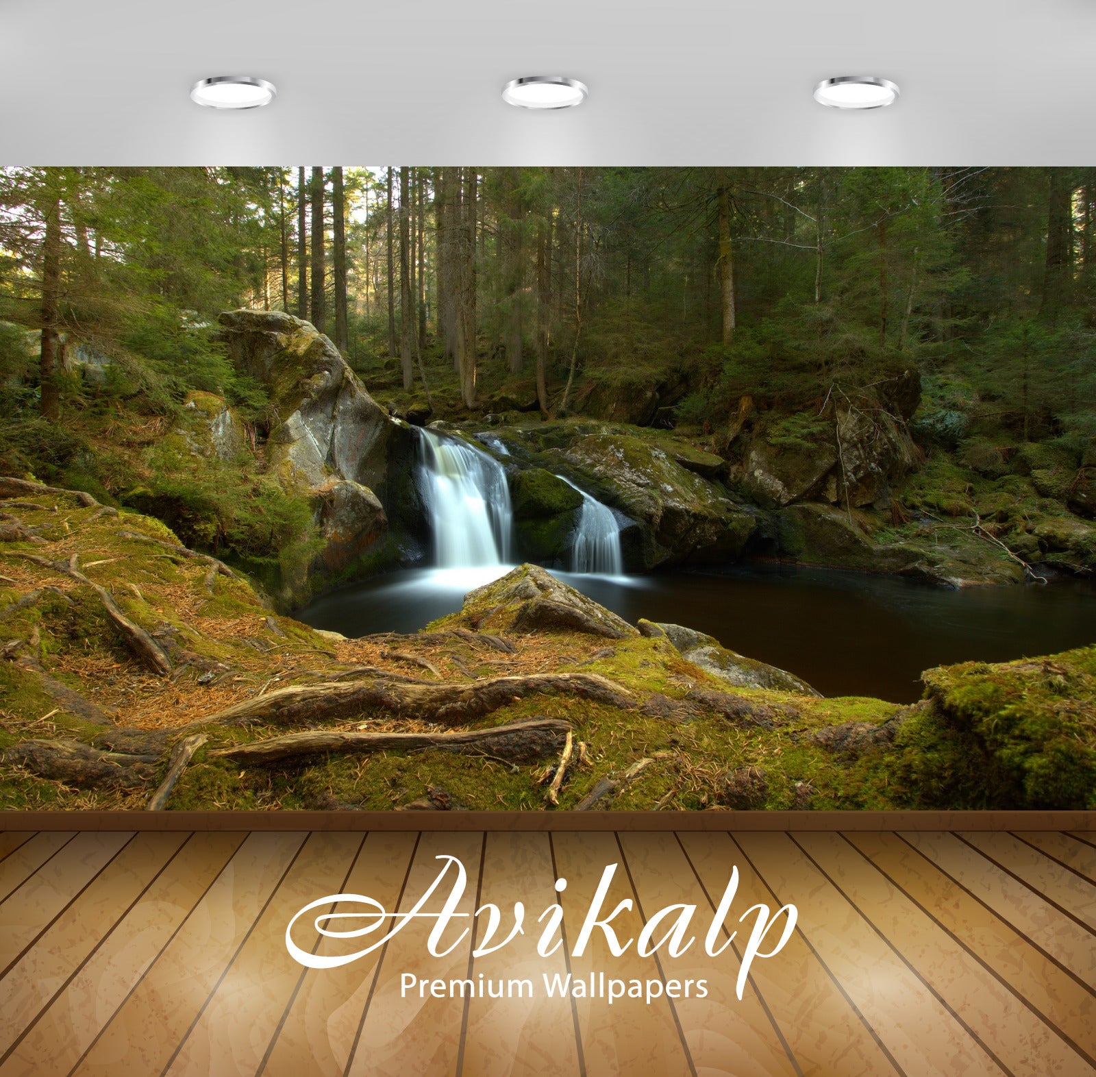 Avikalp Exclusive Awi4915 Waterfall Nature Mountain Full HD Wallpapers for Living room, Hall, Kids R Avikalp Exclusive Awi4915 Waterfall Nature Mountain Full HD Wallpapers for Living room, Hall, Kids R