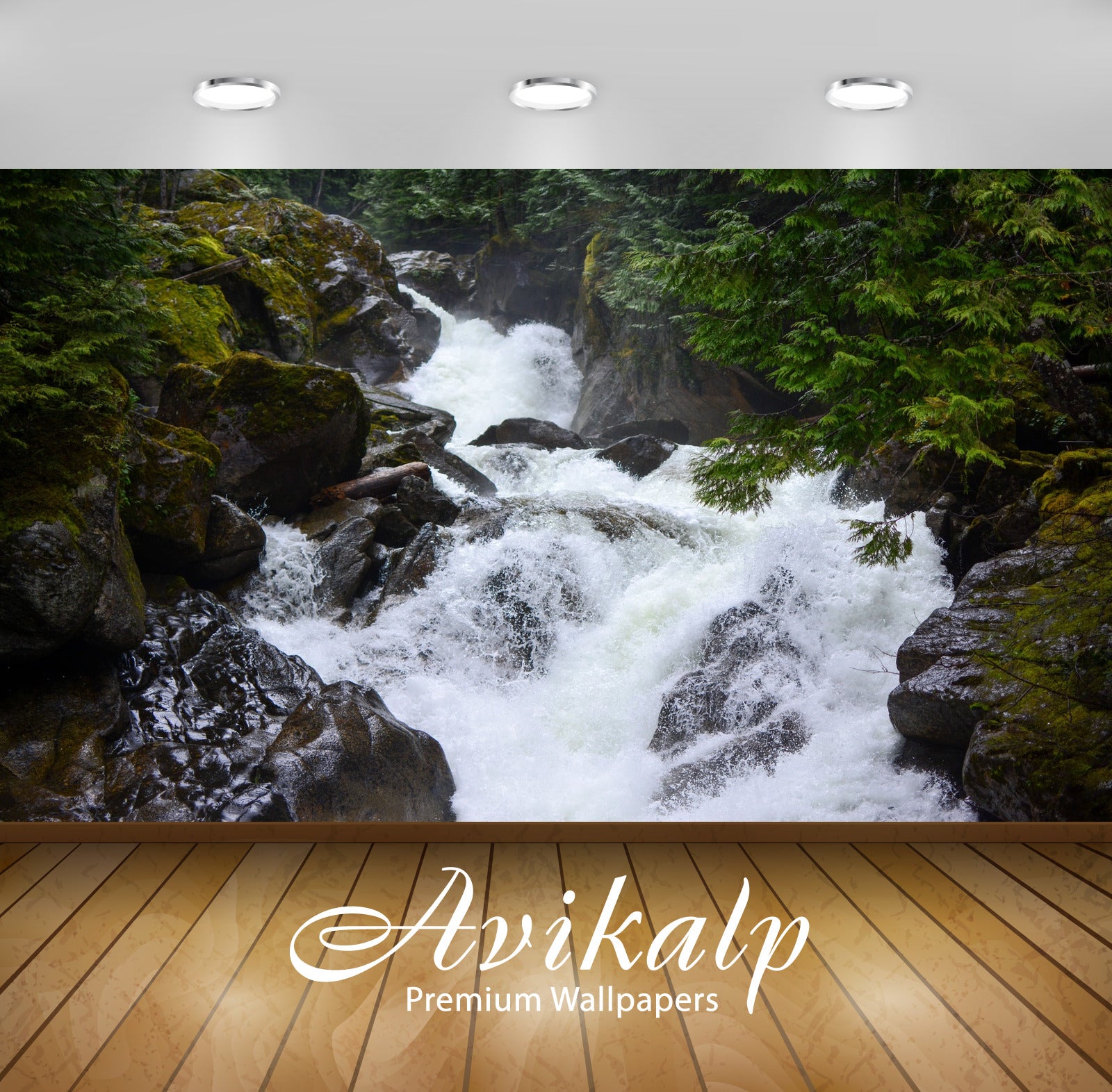 Avikalp Exclusive Awi4920 Waterfall Nature Mountain Full HD Wallpapers for Living room, Hall, Kids R Avikalp Exclusive Awi4920 Waterfall Nature Mountain Full HD Wallpapers for Living room, Hall, Kids R