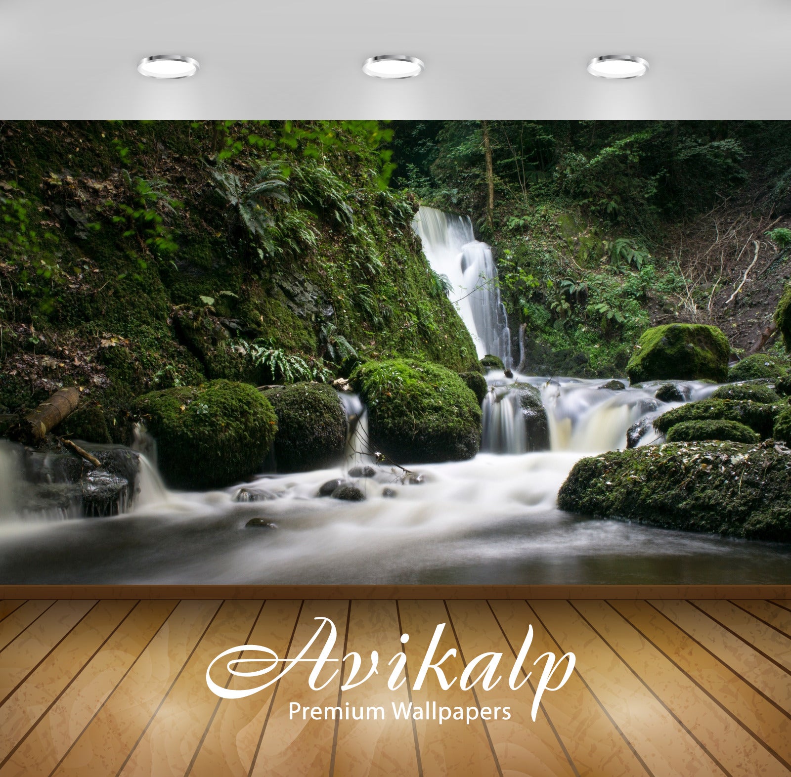 Avikalp Exclusive Awi4926 Waterfall Nature Mountain Full HD Wallpapers for Living room, Hall, Kids R Avikalp Exclusive Awi4926 Waterfall Nature Mountain Full HD Wallpapers for Living room, Hall, Kids R