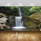 Avikalp Exclusive Awi4942 Waterfall Nature Mountain Full HD Wallpapers for Living room, Hall, Kids R Avikalp Exclusive Awi4942 Waterfall Nature Mountain Full HD Wallpapers for Living room, Hall, Kids R
