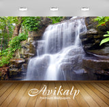 Avikalp Exclusive Awi4954 Waterfall Nature Mountain Full HD Wallpapers for Living room, Hall, Kids R Avikalp Exclusive Awi4954 Waterfall Nature Mountain Full HD Wallpapers for Living room, Hall, Kids R