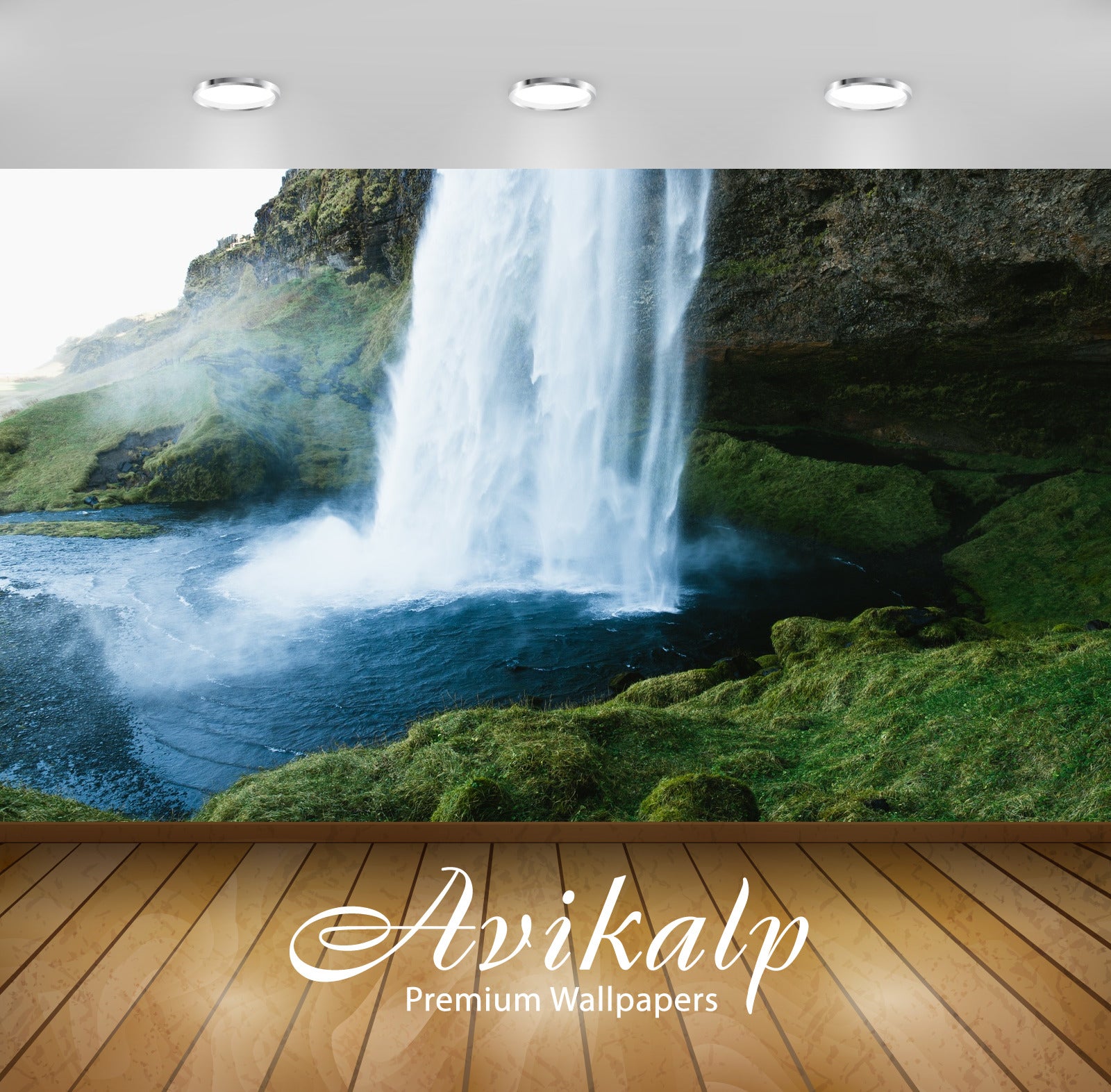 Avikalp Exclusive Awi4958 Waterfall Nature Mountain Full HD Wallpapers for Living room, Hall, Kids R Avikalp Exclusive Awi4958 Waterfall Nature Mountain Full HD Wallpapers for Living room, Hall, Kids R