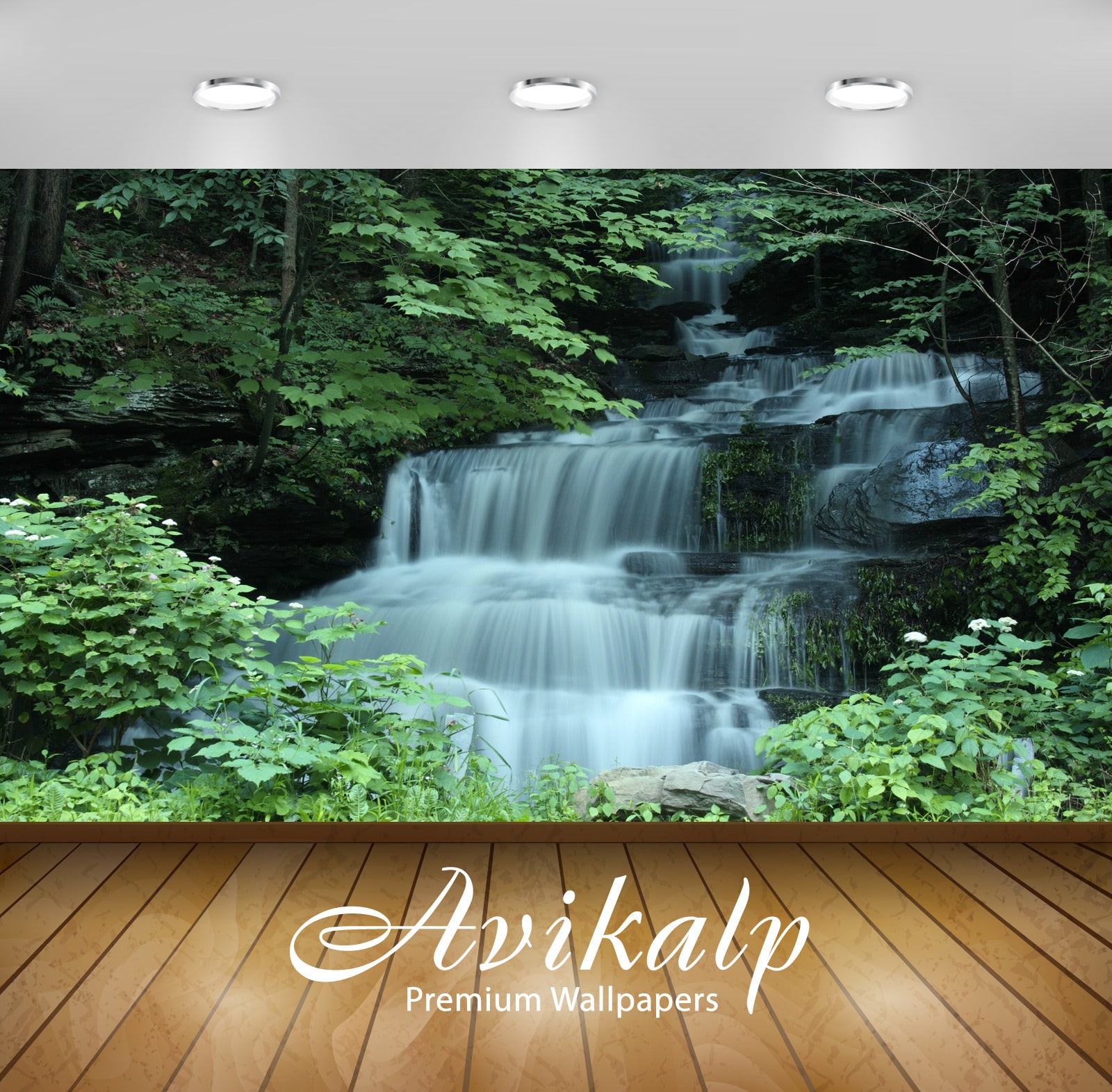 Avikalp Exclusive Awi4961 Waterfall Nature Mountain Full HD Wallpapers for Living room, Hall, Kids R Avikalp Exclusive Awi4961 Waterfall Nature Mountain Full HD Wallpapers for Living room, Hall, Kids R