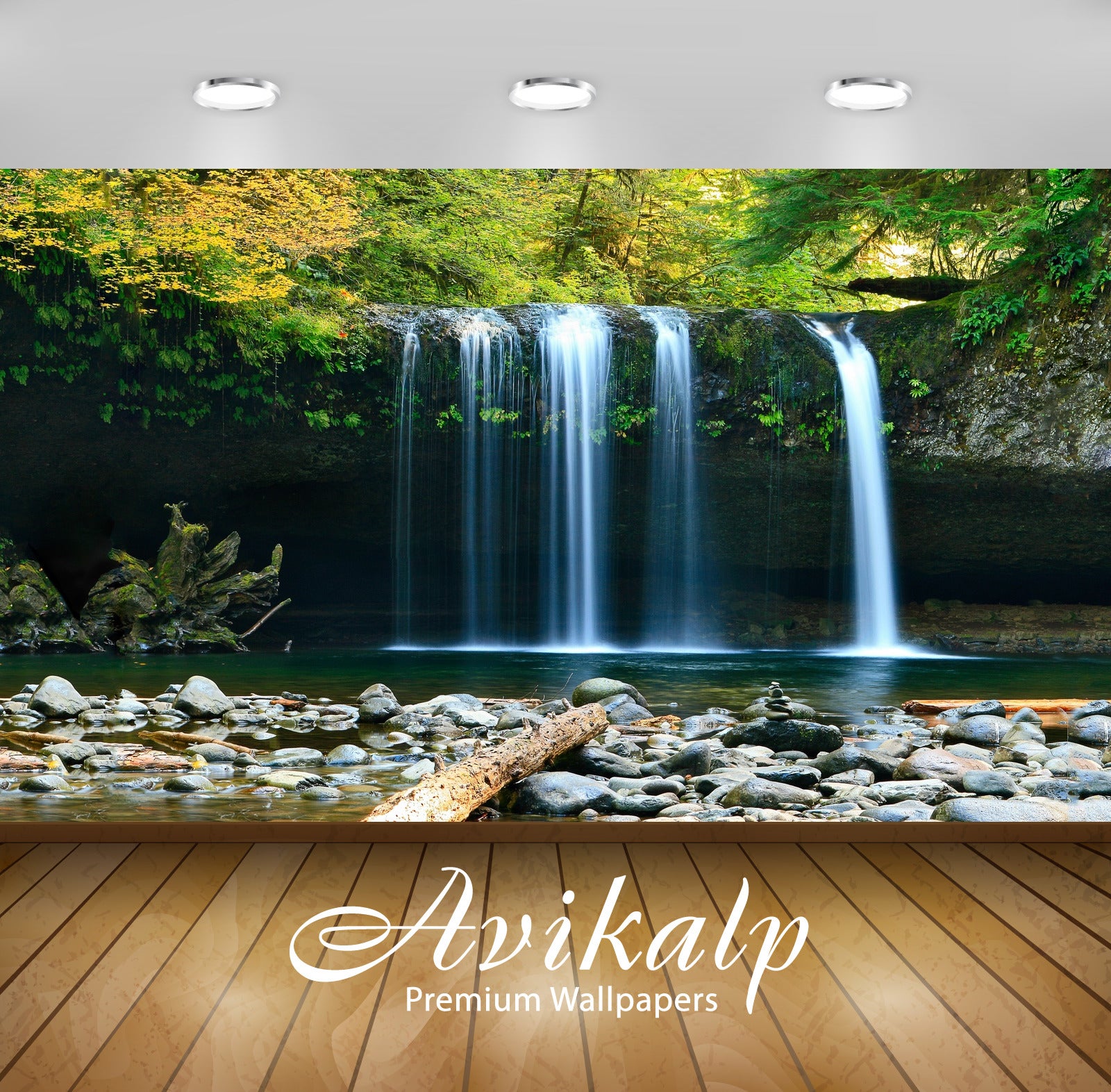 Avikalp Exclusive Awi4962 Waterfall Nature Mountain Full HD Wallpapers for Living room, Hall, Kids R Avikalp Exclusive Awi4962 Waterfall Nature Mountain Full HD Wallpapers for Living room, Hall, Kids R