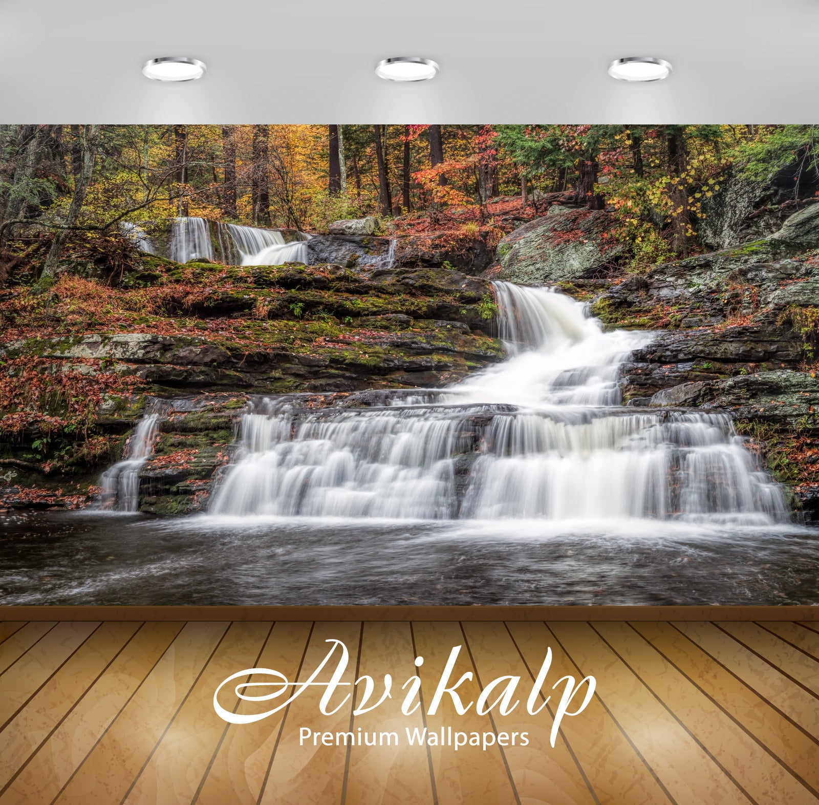 Avikalp Exclusive Awi4980 Factory Falls Waterfall Mountain Full HD Wallpapers for Living room, Hall, Avikalp Exclusive Awi4980 Factory Falls Waterfall Mountain Full HD Wallpapers for Living room, Hall,