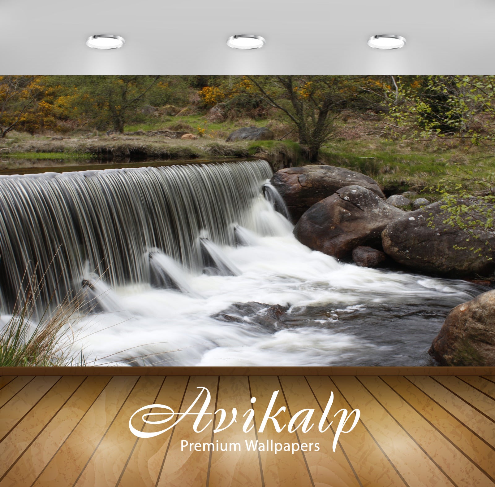 Avikalp Exclusive Awi4987 Ireland Waterfall Mountain Full HD Wallpapers for Living room, Hall, Kids Avikalp Exclusive Awi4987 Ireland Waterfall Mountain Full HD Wallpapers for Living room, Hall, Kids