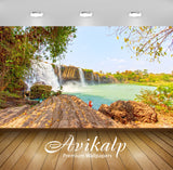 Avikalp Exclusive Awi5007 Tree Waterfall Mountain Full HD Wallpapers for Living room, Hall, Kids Roo Avikalp Exclusive Awi5007 Tree Waterfall Mountain Full HD Wallpapers for Living room, Hall, Kids Roo