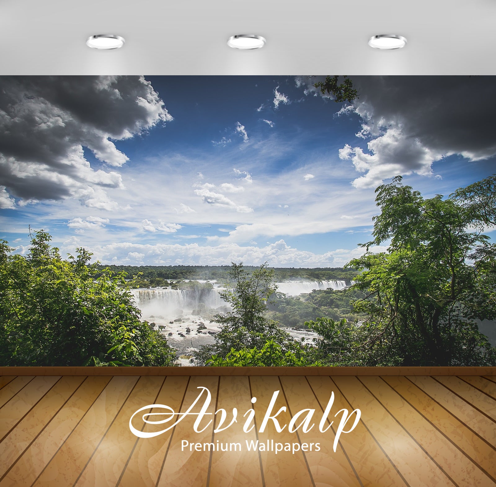 Avikalp Exclusive Awi5038 Waterfall Mountain Full HD Wallpapers for Living room, Hall, Kids Room, Ki Avikalp Exclusive Awi5038 Waterfall Mountain Full HD Wallpapers for Living room, Hall, Kids Room, Ki