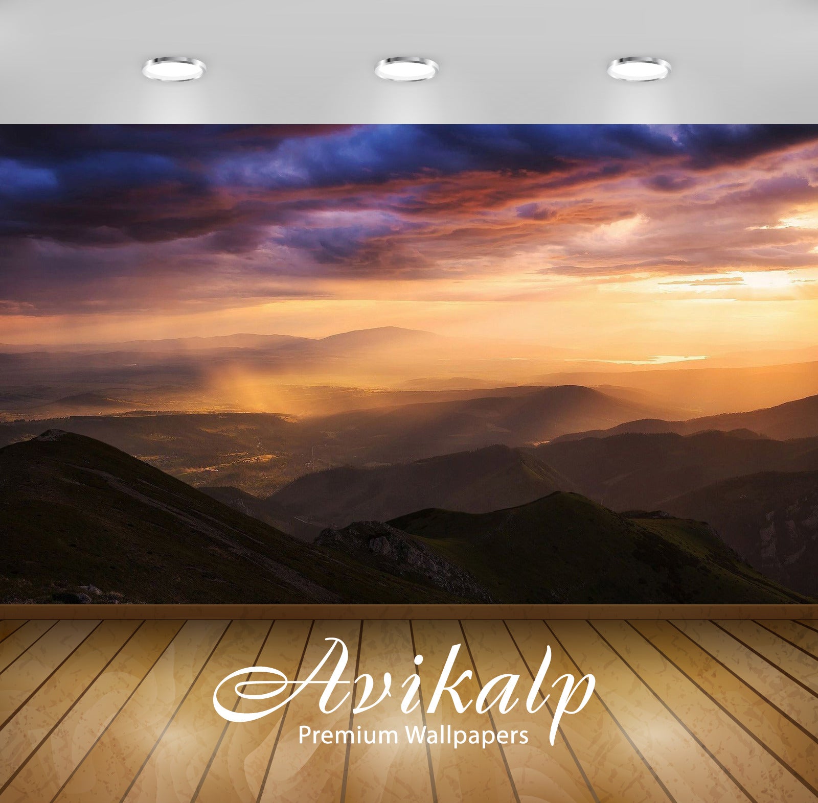 Avikalp Exclusive Awi5068 Amazing Mountain Sunset Nature Full HD Wallpapers for Living room, Hall, K Avikalp Exclusive Awi5068 Amazing Mountain Sunset Nature Full HD Wallpapers for Living room, Hall, K