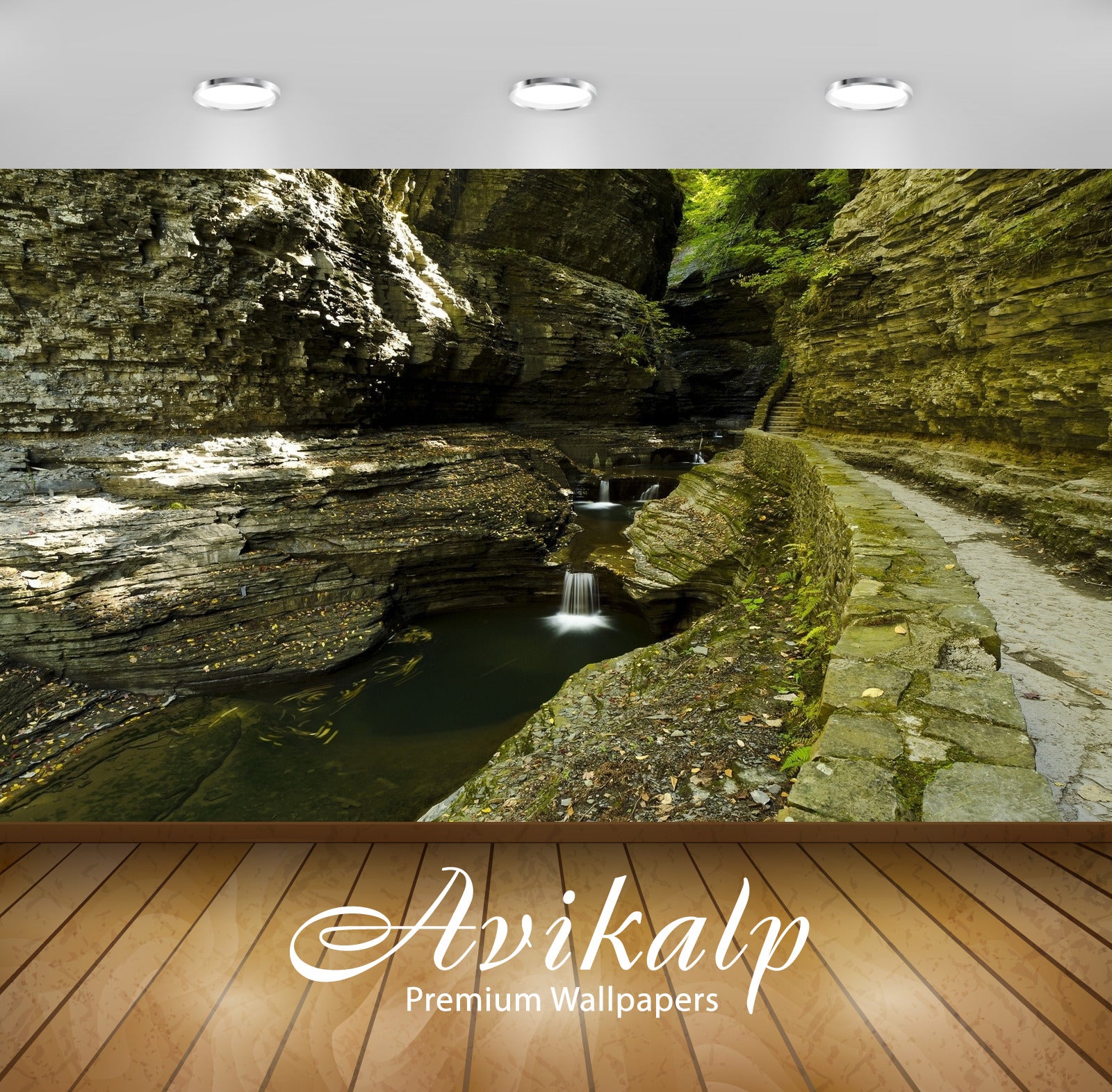 Avikalp Exclusive Awi5091 Amazing Waterfall Between Mossy Rocks Nature Full HD Wallpapers for Living Avikalp Exclusive Awi5091 Amazing Waterfall Between Mossy Rocks Nature Full HD Wallpapers for Living