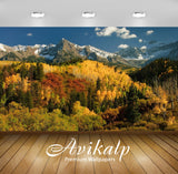 Avikalp Exclusive Awi5134 Autumn Forest By The Snowy Peaks Nature Full HD Wallpapers for Living room Avikalp Exclusive Awi5134 Autumn Forest By The Snowy Peaks Nature Full HD Wallpapers for Living room