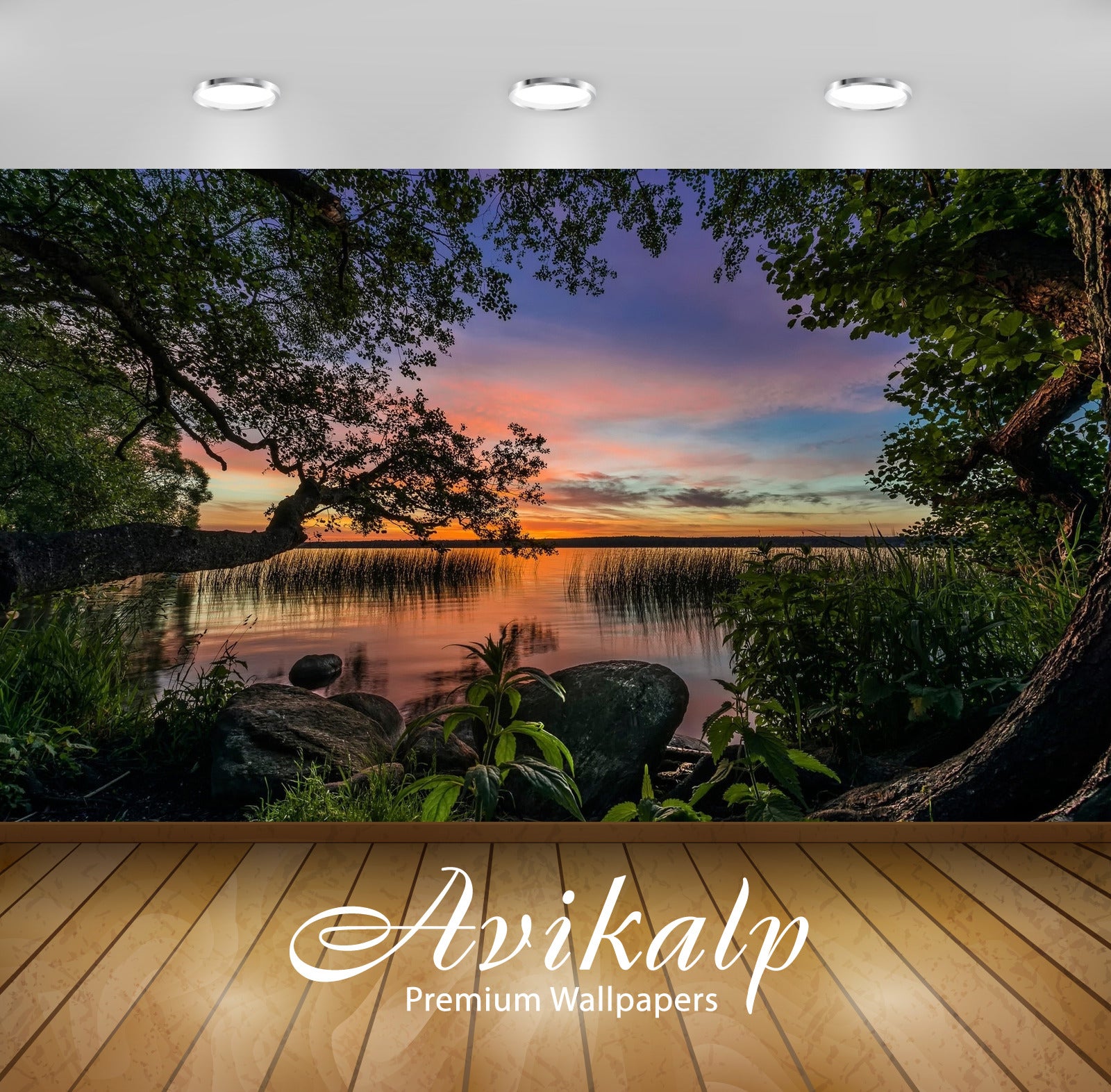 Avikalp Exclusive Awi5212 Beautiful Sunset At The Lake Nature Full HD Wallpapers for Living room, Ha Avikalp Exclusive Awi5212 Beautiful Sunset At The Lake Nature Full HD Wallpapers for Living room, Ha