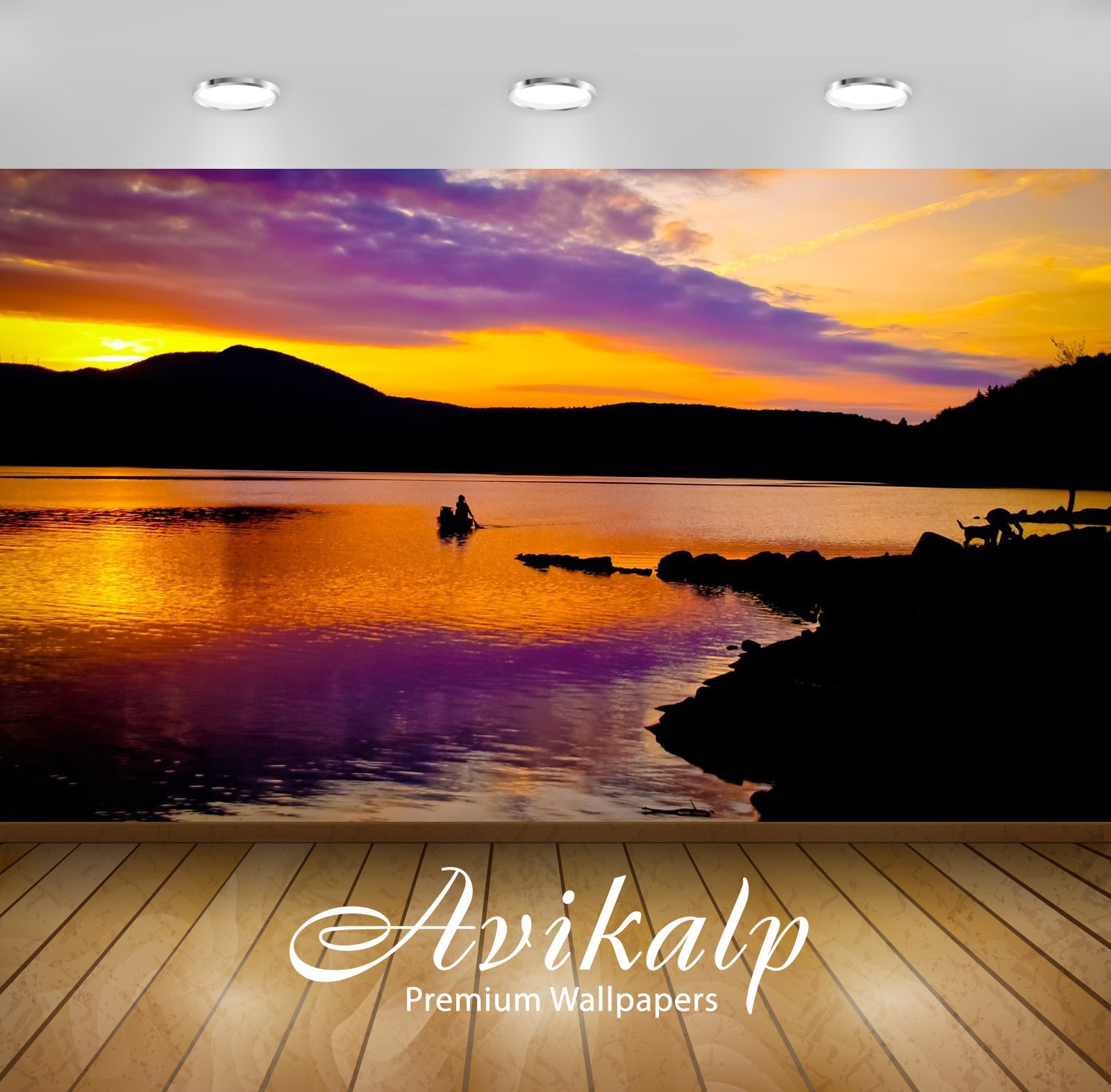 Avikalp Exclusive Awi5213 Beautiful Sunset At The Lake Nature Full HD Wallpapers for Living room, Ha Avikalp Exclusive Awi5213 Beautiful Sunset At The Lake Nature Full HD Wallpapers for Living room, Ha