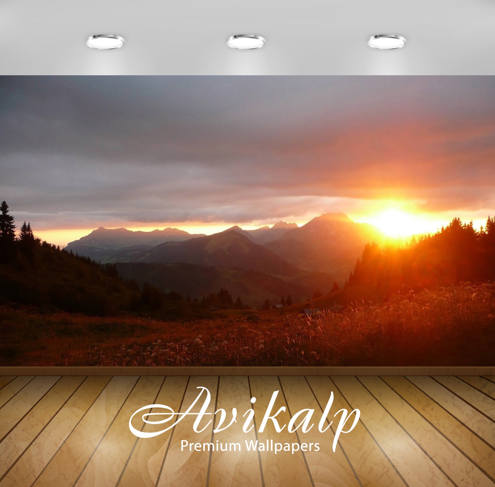 Avikalp Exclusive Awi5215 Beautiful Sunset Over The Mountains Nature Full HD Wallpapers for Living r Avikalp Exclusive Awi5215 Beautiful Sunset Over The Mountains Nature Full HD Wallpapers for Living r