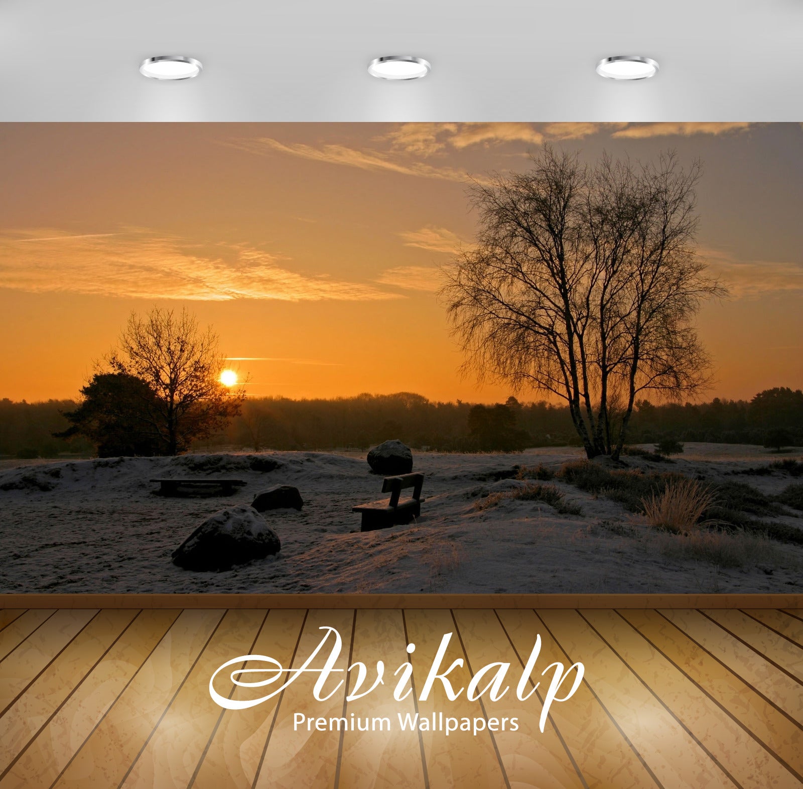 Avikalp Exclusive Awi5221 Beautiful Winter Sunset Nature Full HD Wallpapers for Living room, Hall, K Avikalp Exclusive Awi5221 Beautiful Winter Sunset Nature Full HD Wallpapers for Living room, Hall, K