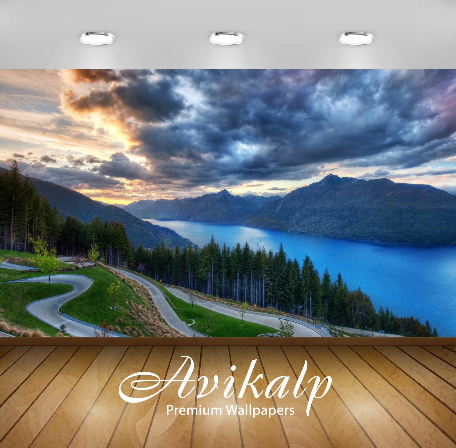 Avikalp Exclusive Awi5227 Bendy Road In Queenstown New Zealand Nature Full HD Wallpapers for Living Avikalp Exclusive Awi5227 Bendy Road In Queenstown New Zealand Nature Full HD Wallpapers for Living