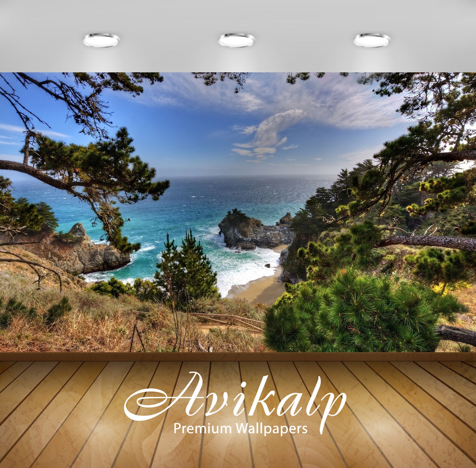 Avikalp Exclusive Awi5230 Big Sur Nature Full HD Wallpapers for Living room, Hall, Kids Room, Kitche Avikalp Exclusive Awi5230 Big Sur Nature Full HD Wallpapers for Living room, Hall, Kids Room, Kitche