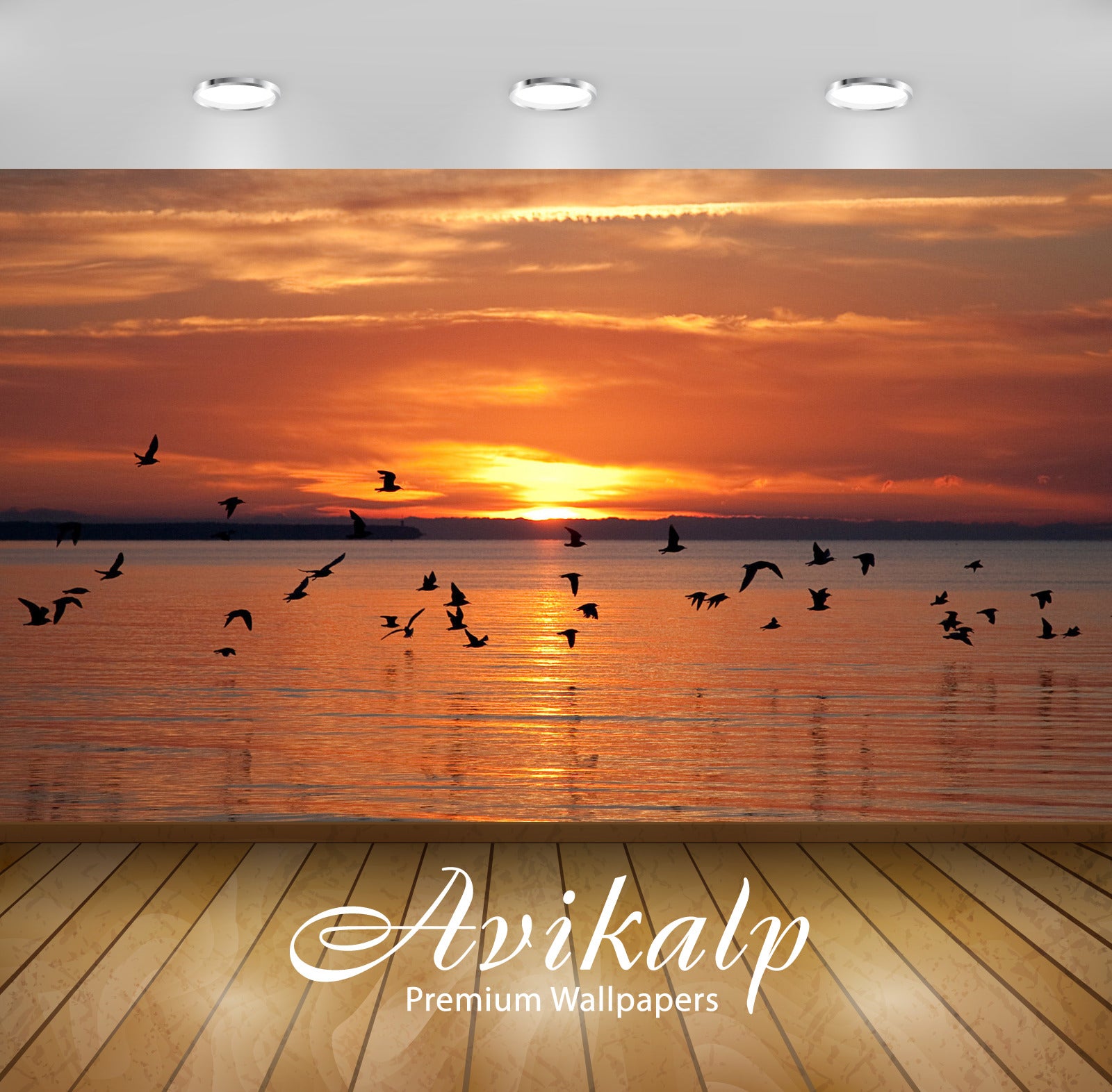 Avikalp Exclusive Awi5238 Birds Flying At Sunset Nature Full HD Wallpapers for Living room, Hall, Ki Avikalp Exclusive Awi5238 Birds Flying At Sunset Nature Full HD Wallpapers for Living room, Hall, Ki
