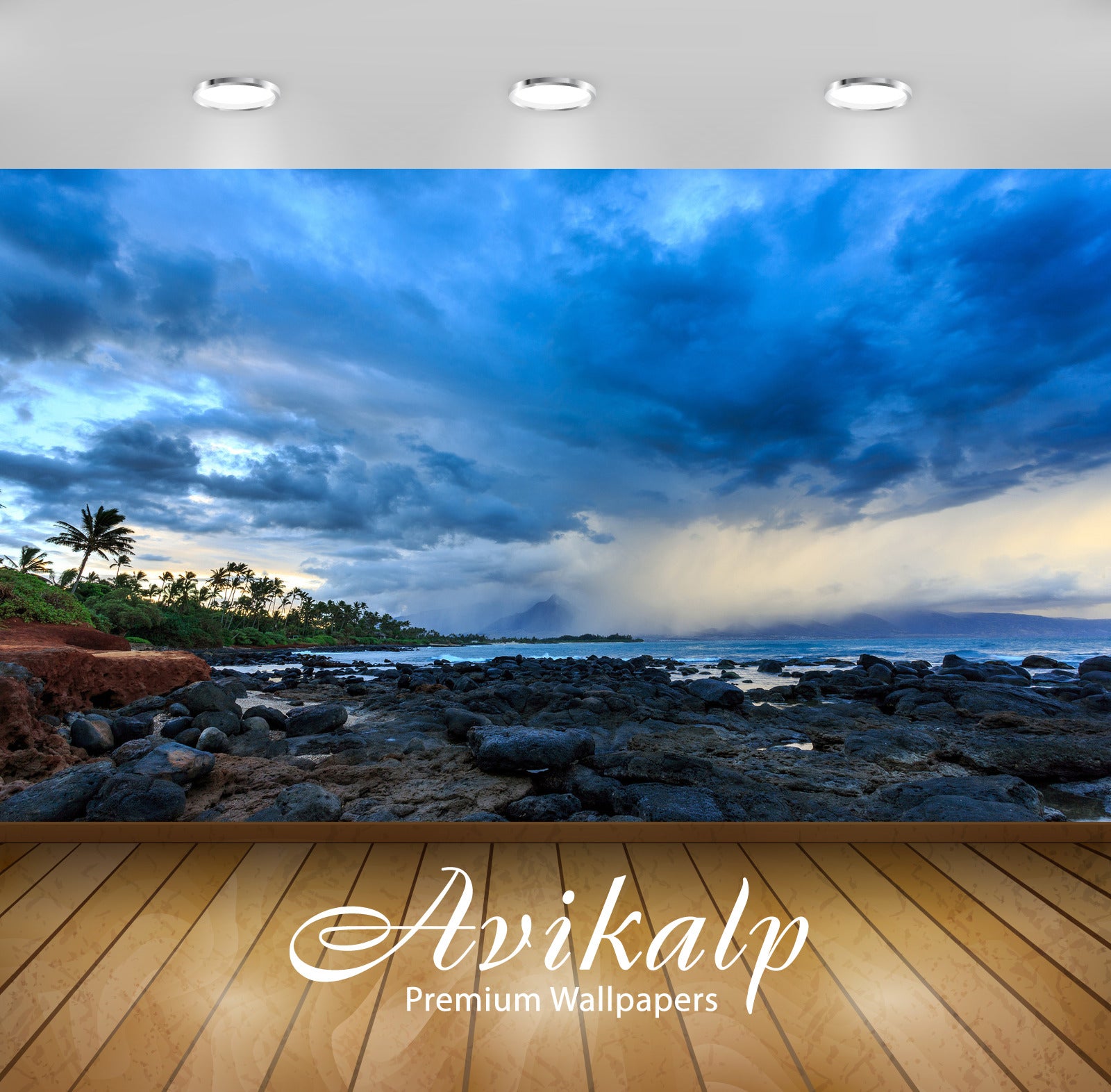 Avikalp Exclusive Awi5243 Blue Clouds Above The Rocky Shore Nature Full HD Wallpapers for Living roo Avikalp Exclusive Awi5243 Blue Clouds Above The Rocky Shore Nature Full HD Wallpapers for Living roo