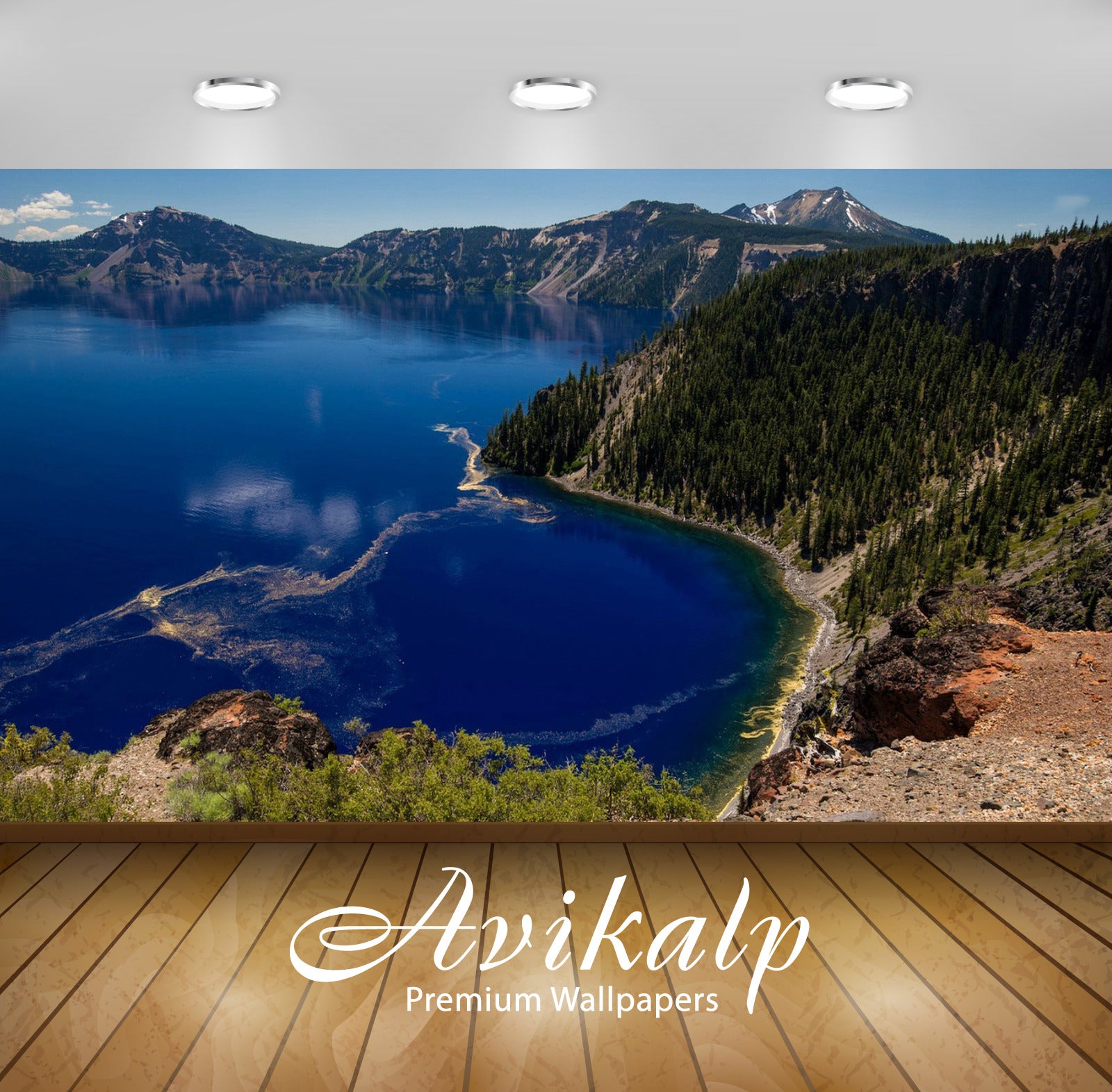 Avikalp Exclusive Awi5246 Blue Lake Surrounded By Forest Nature Full HD Wallpapers for Living room, Avikalp Exclusive Awi5246 Blue Lake Surrounded By Forest Nature Full HD Wallpapers for Living room,