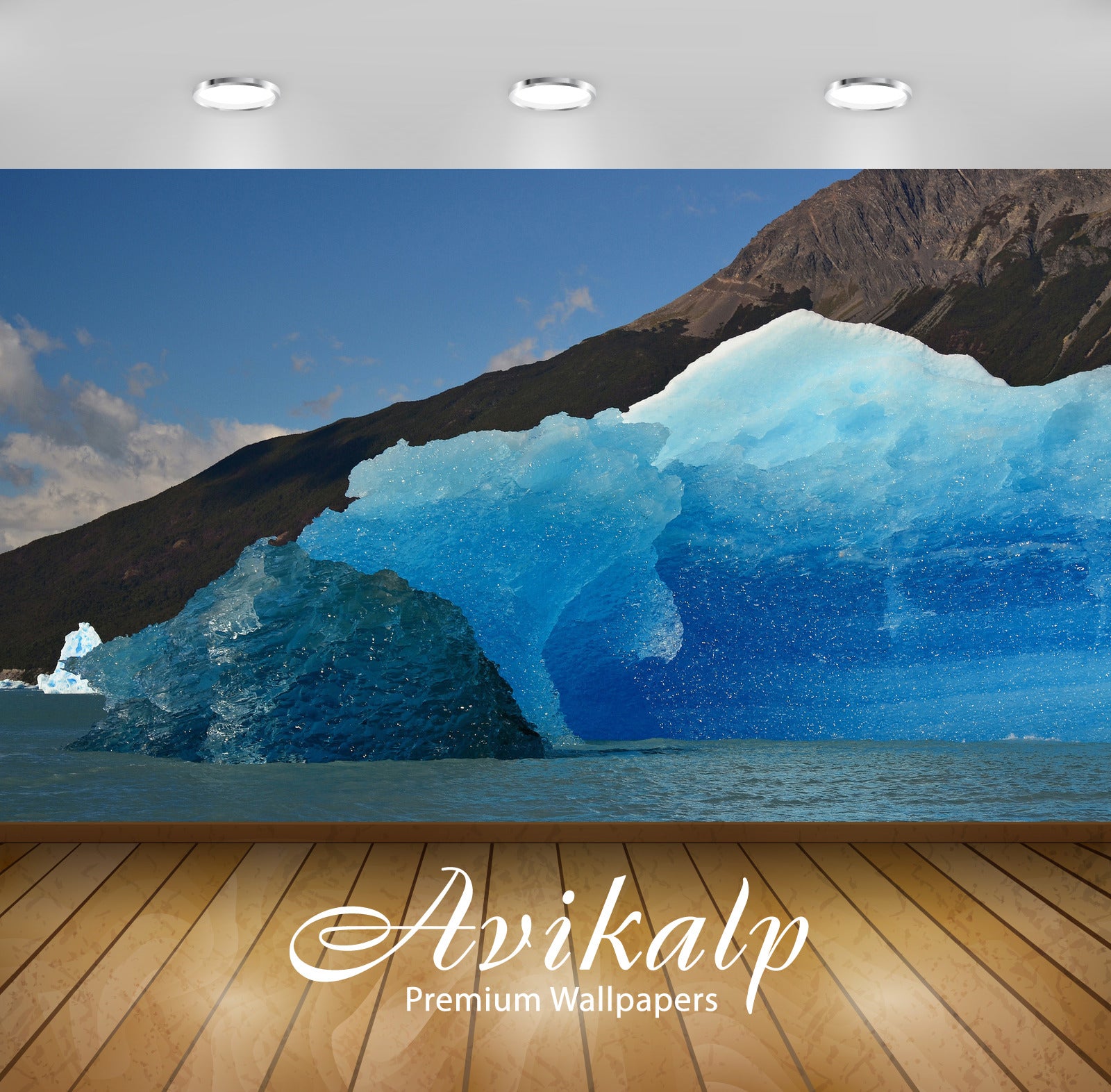 Avikalp Exclusive Awi5247 Blue Melting Glacier Nature Full HD Wallpapers for Living room, Hall, Kids Avikalp Exclusive Awi5247 Blue Melting Glacier Nature Full HD Wallpapers for Living room, Hall, Kids