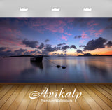 Avikalp Exclusive Awi5261 Boat On The Calm Sea Nature Full HD Wallpapers for Living room, Hall, Kids Avikalp Exclusive Awi5261 Boat On The Calm Sea Nature Full HD Wallpapers for Living room, Hall, Kids