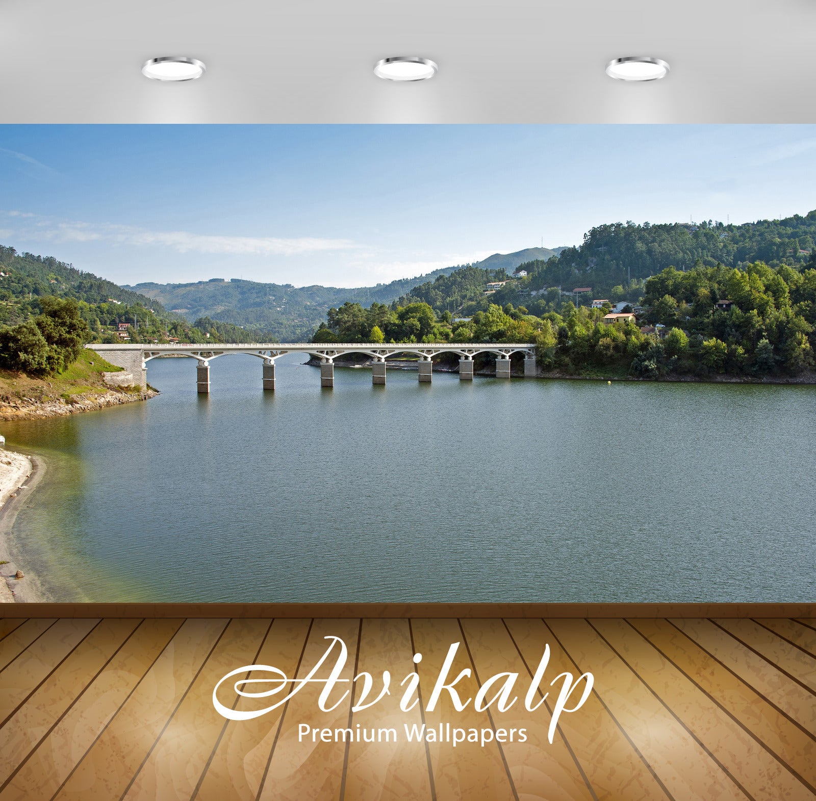 Avikalp Exclusive Awi5275 Bridge Over The River Nature Full HD Wallpapers for Living room, Hall, Kid Avikalp Exclusive Awi5275 Bridge Over The River Nature Full HD Wallpapers for Living room, Hall, Kid